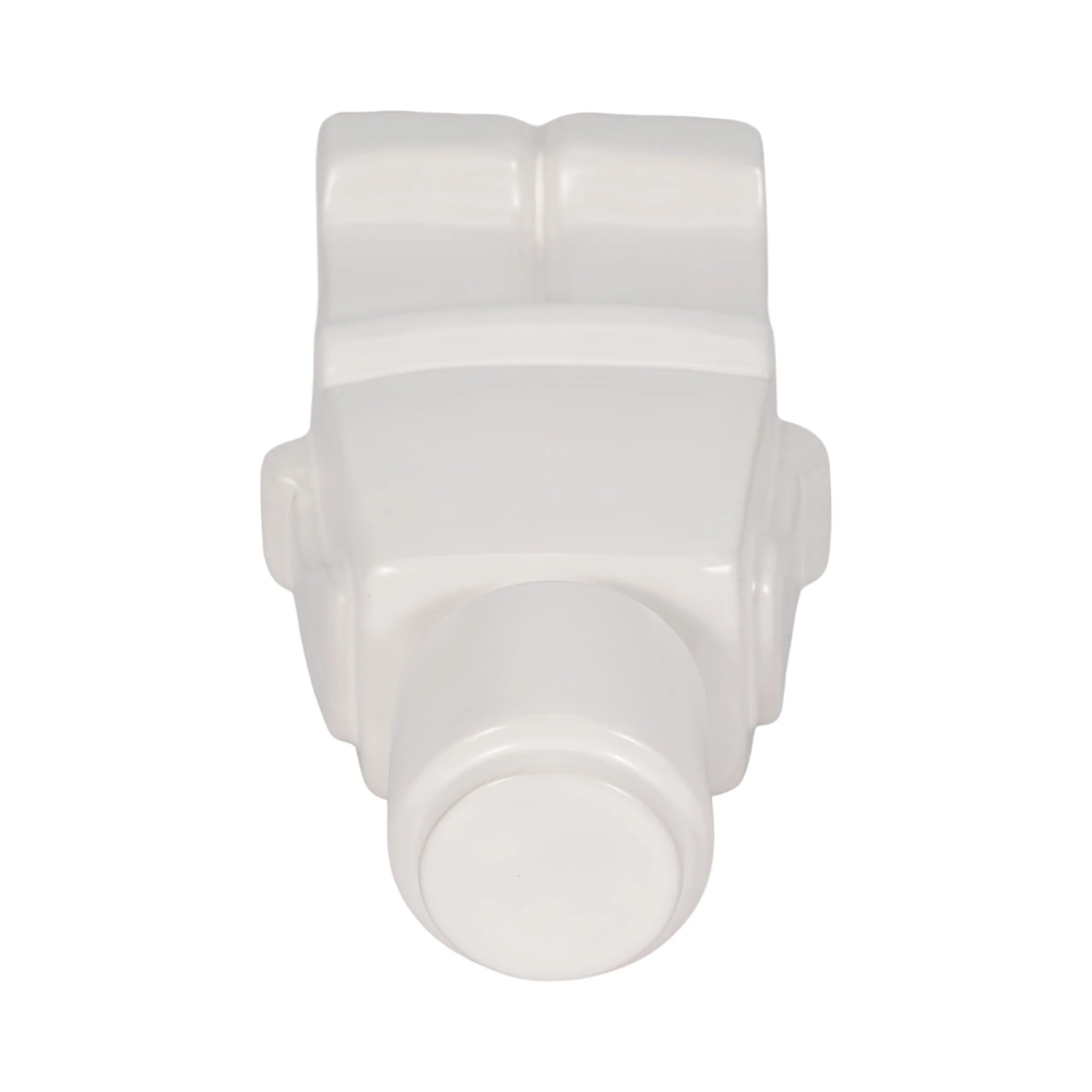 12" Block Man Figure, White - Image 6