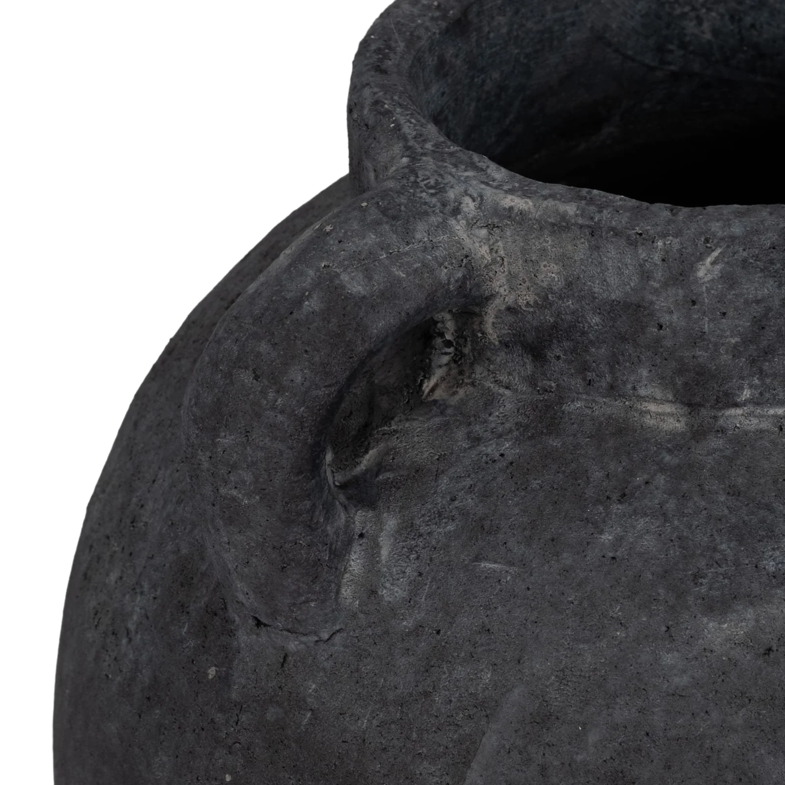12" Bulbous Jug With Handle, Black - Image 5