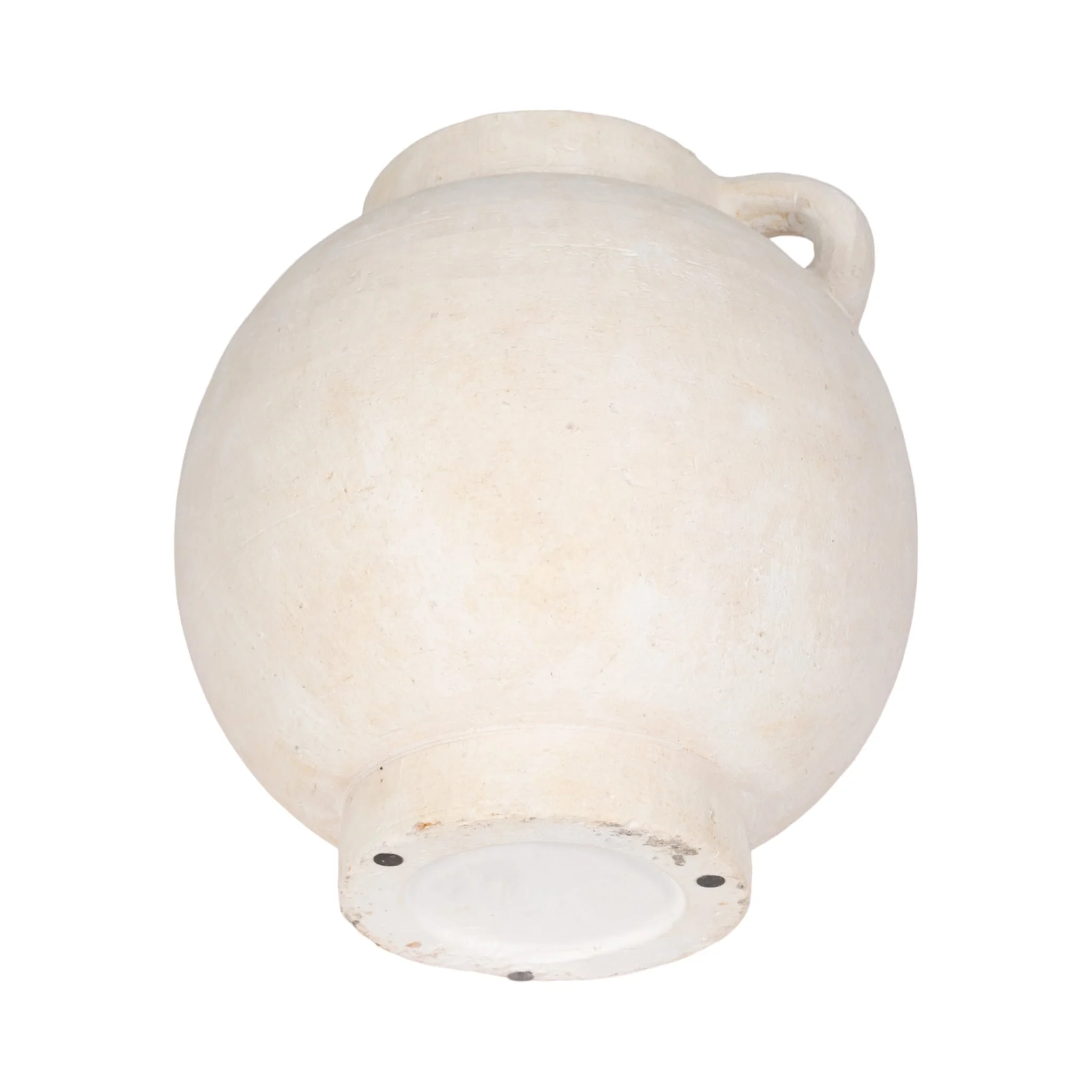 12" Bulbous Jug With Handle, White - Image 6