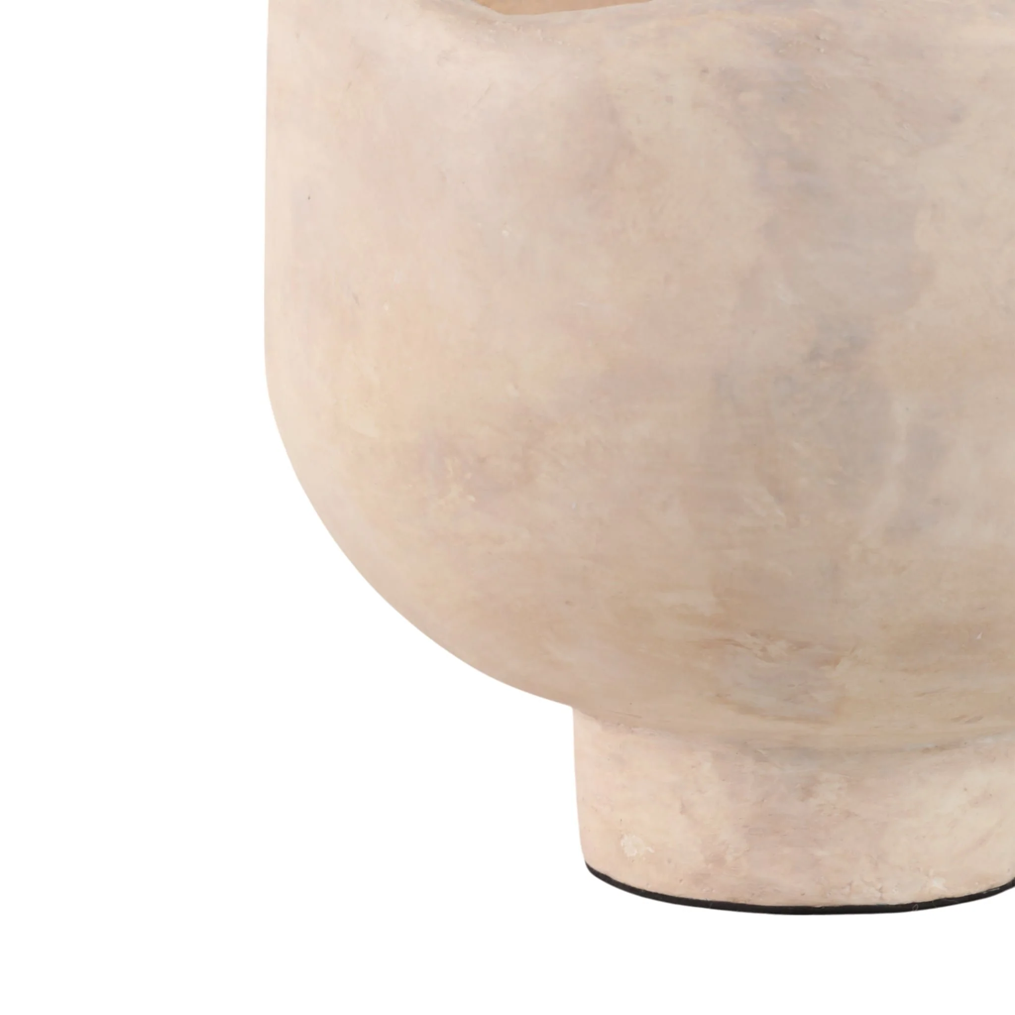 12" Cement Rounded Bowl, Ivory - Image 5