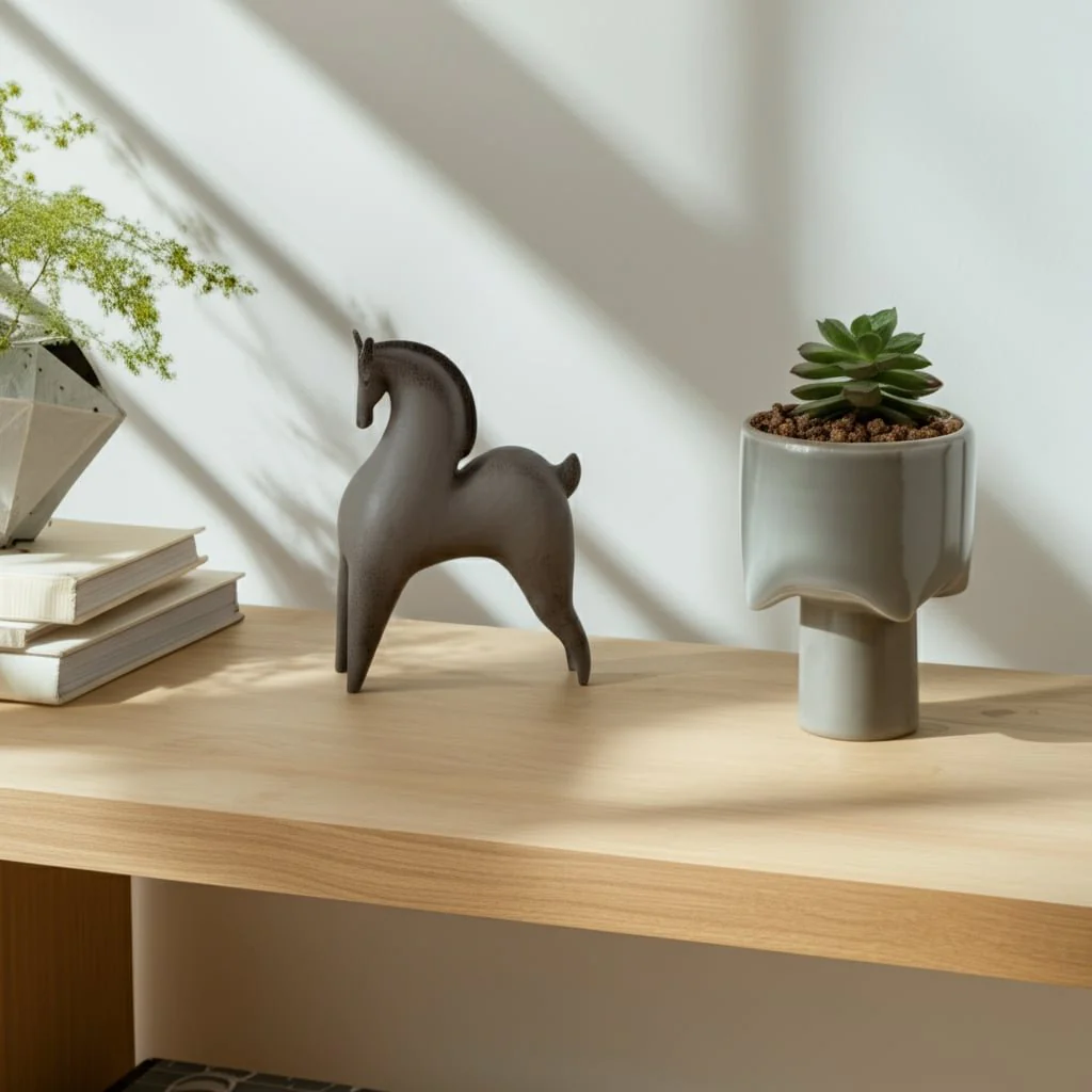 12" Curved Horse, Grey - Image 11