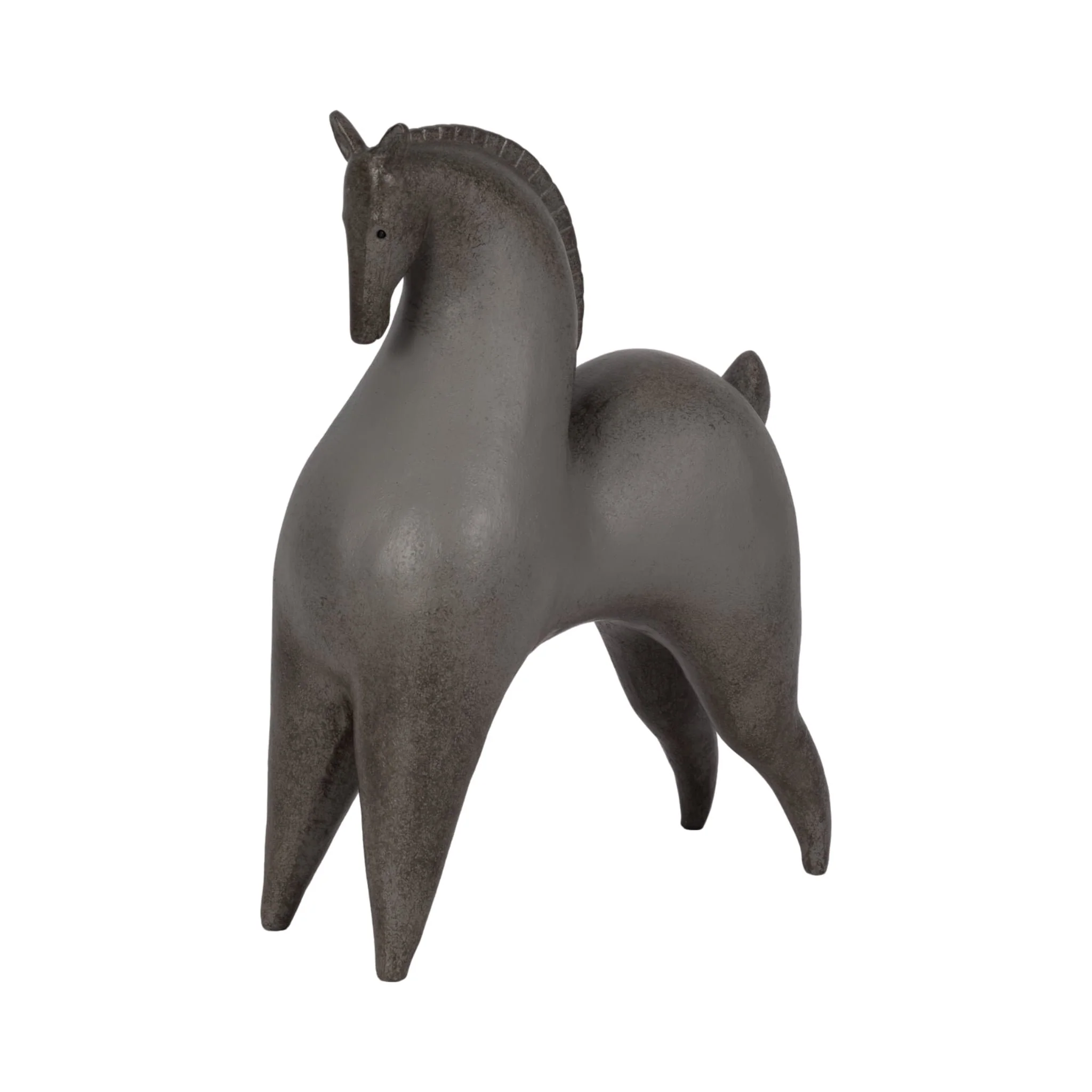 12" Curved Horse, Grey - Image 2