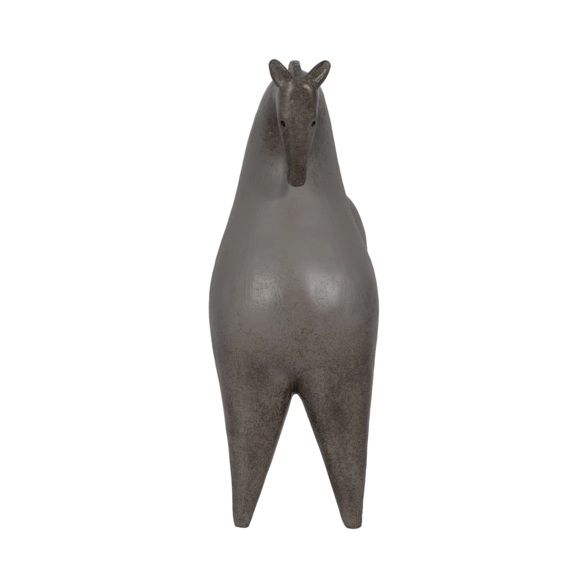 12" Curved Horse, Grey - Image 3