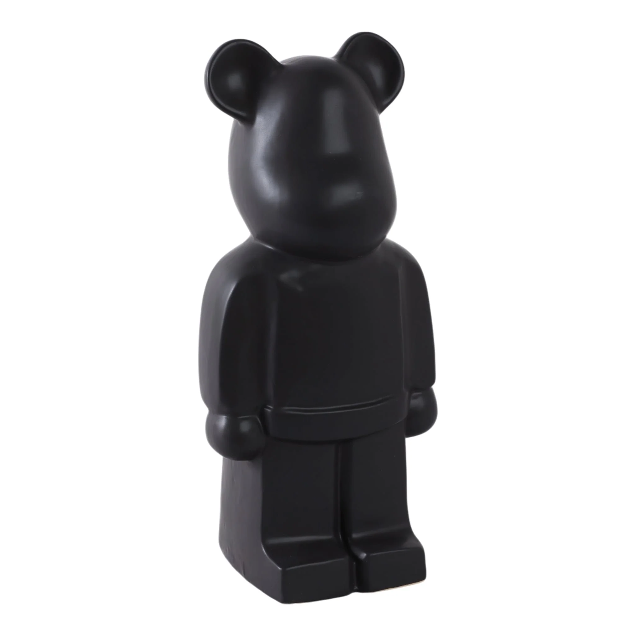 12" Deco Bear Figure, Black - Image 2