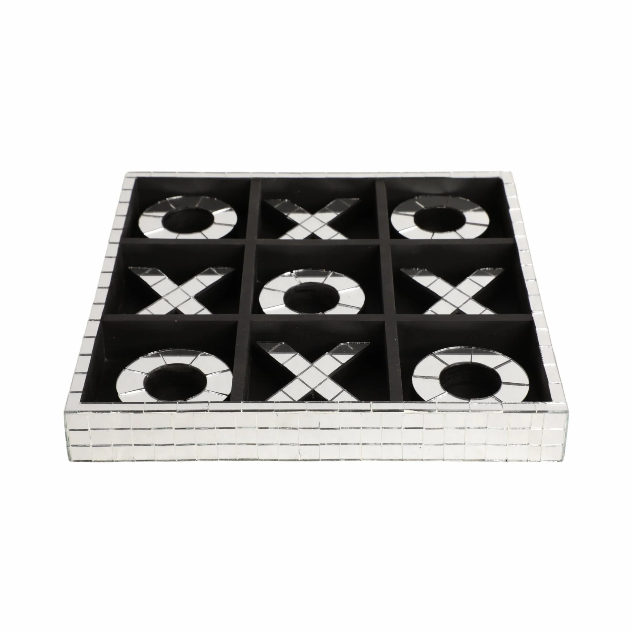 12" Disco Mosaic X&o Game, Silver - Image 4