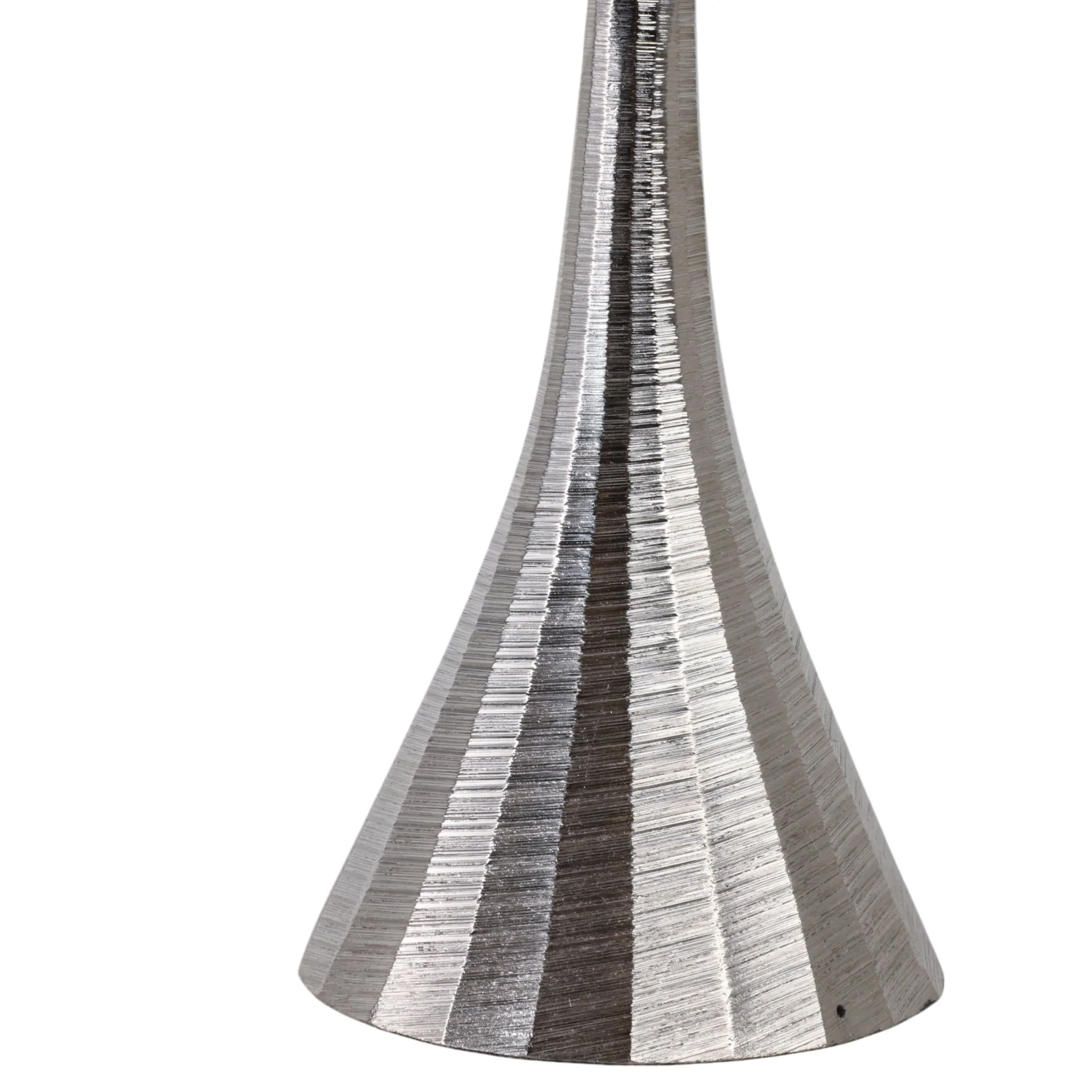 12" Etched Metal Taper Holder, Silver - Image 5