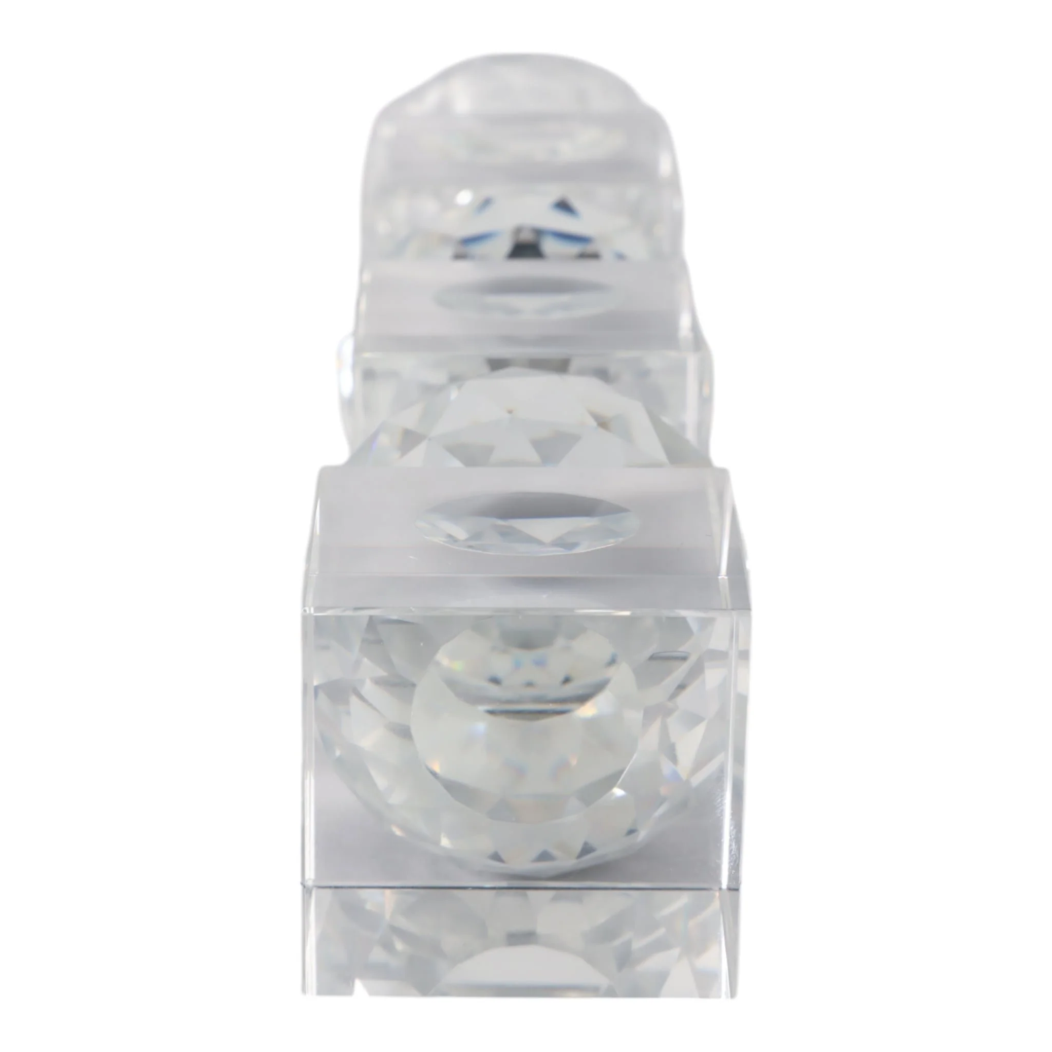 12" Faceted Crystal Orbs Crystal Taperholder, Clea - Image 7