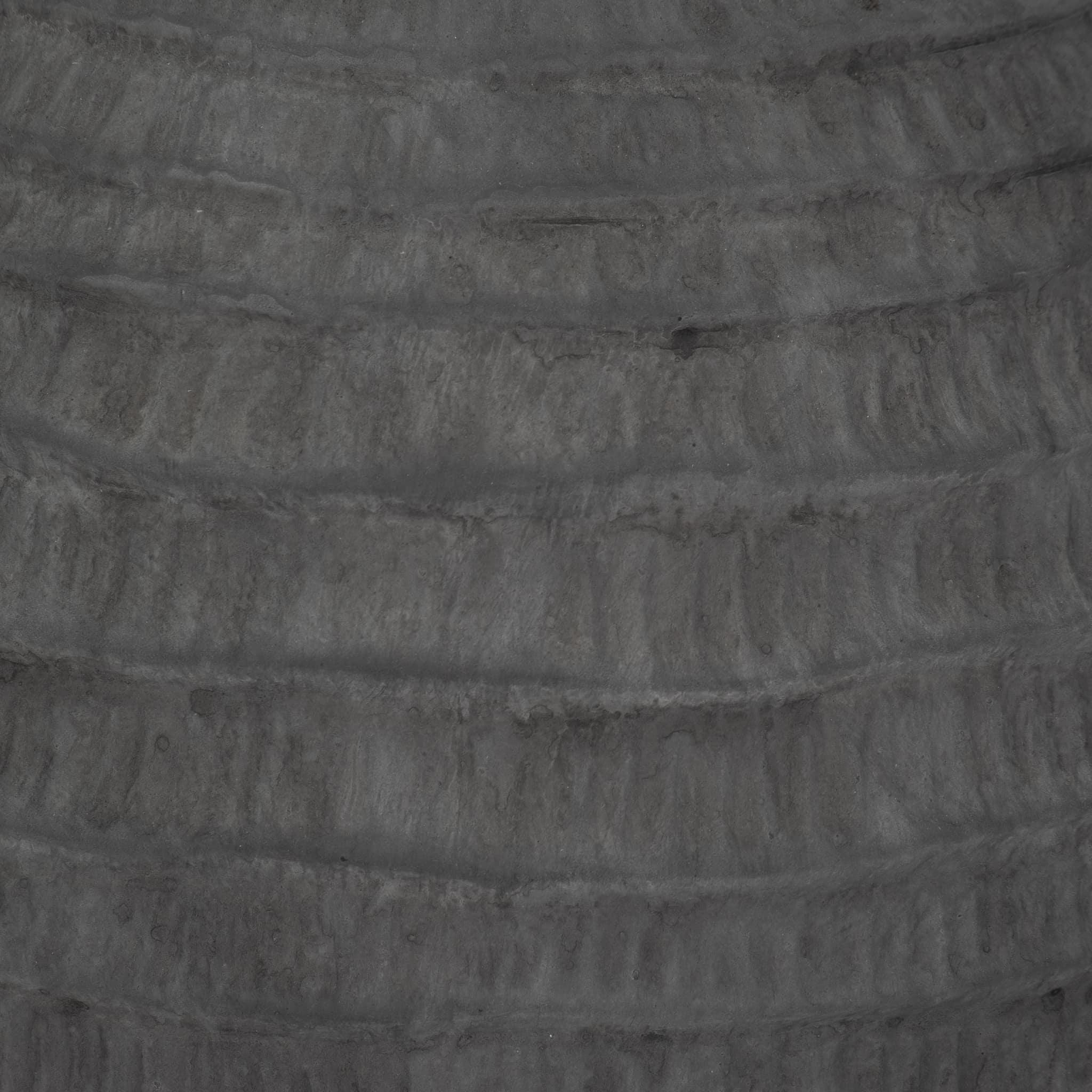 12" Faded Ribbed Bulbous Vase, Black - Image 4