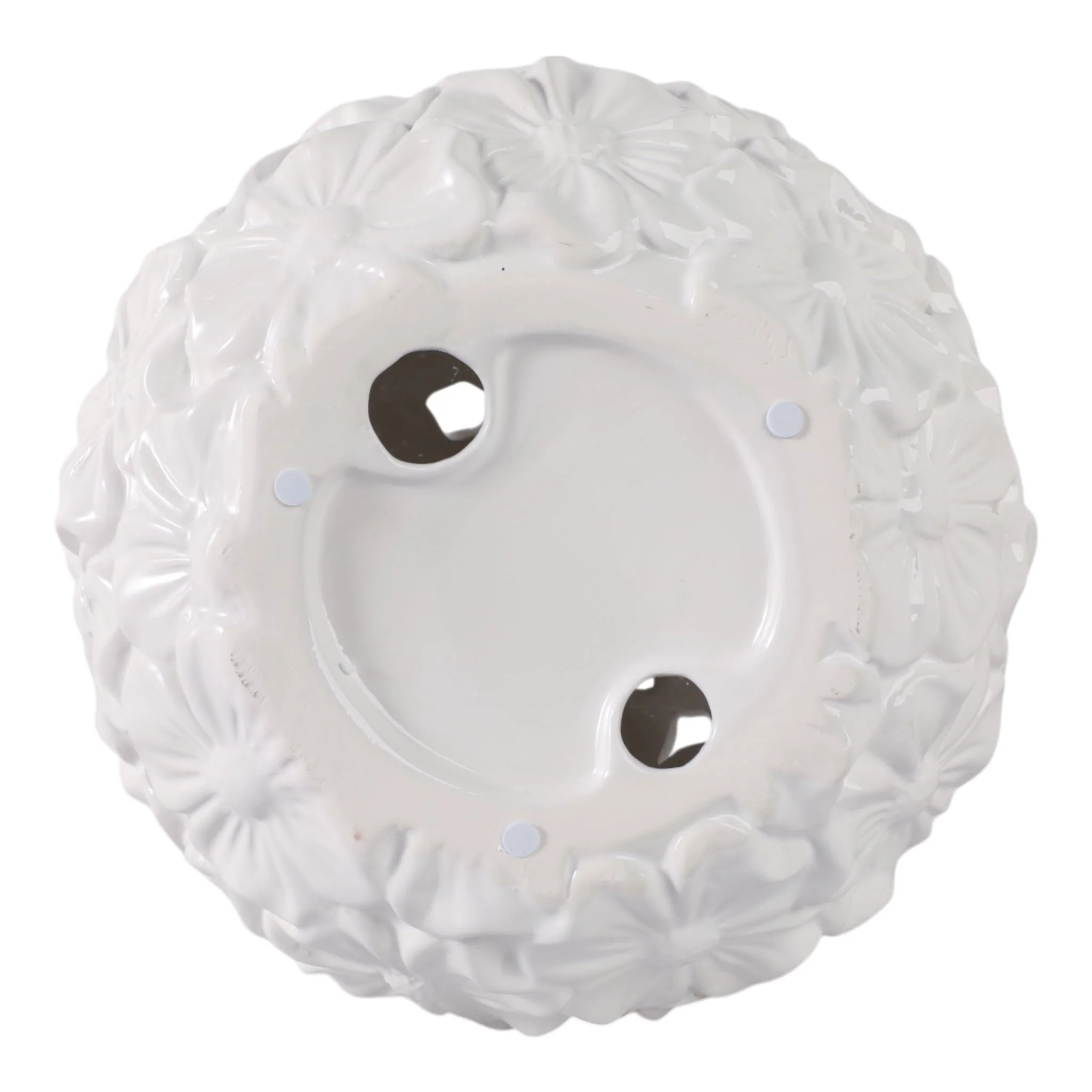 12" Flower Cut-out Garden Orb, White - Image 7