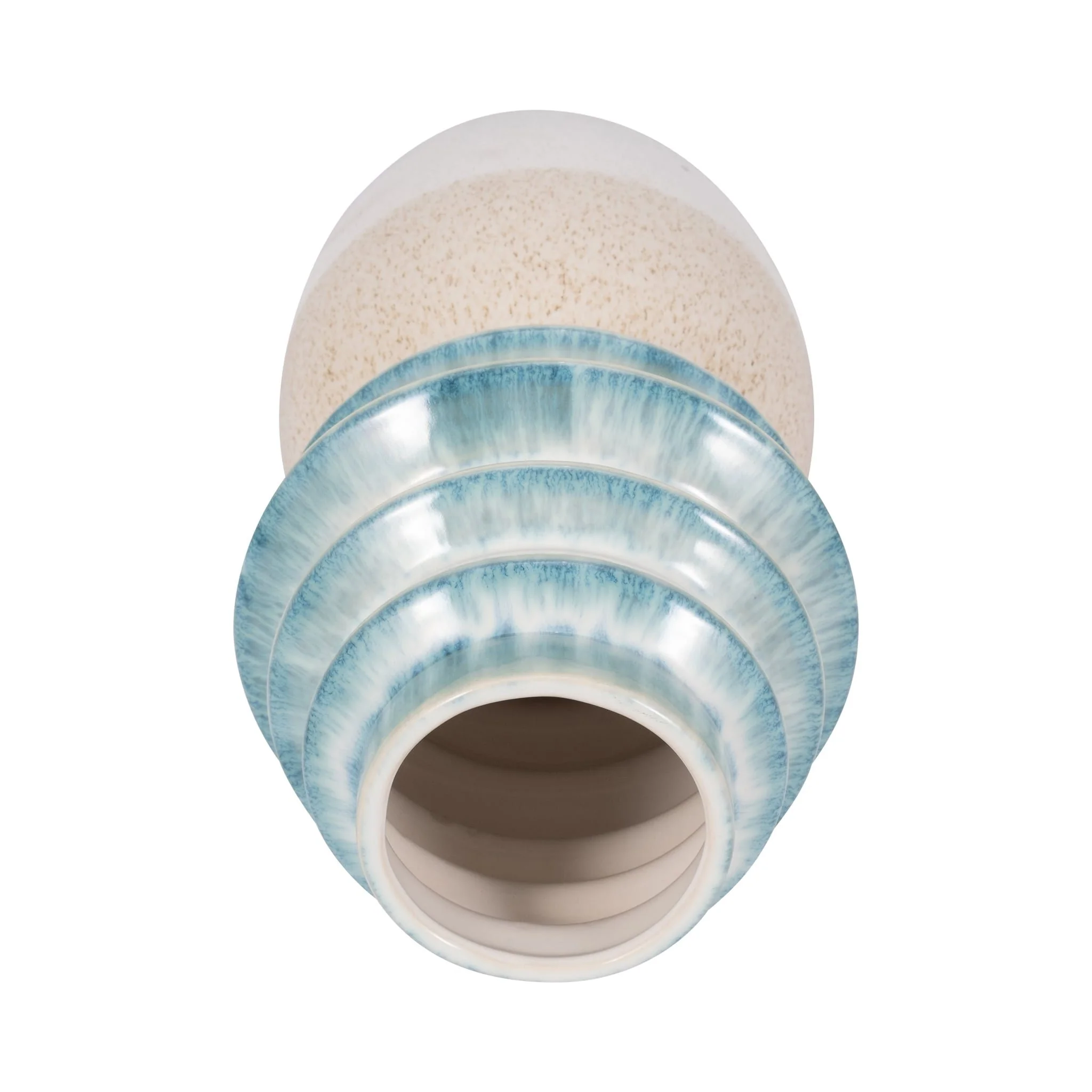 12" Fluted Top Vase Reactive Finish, Multi - Image 5