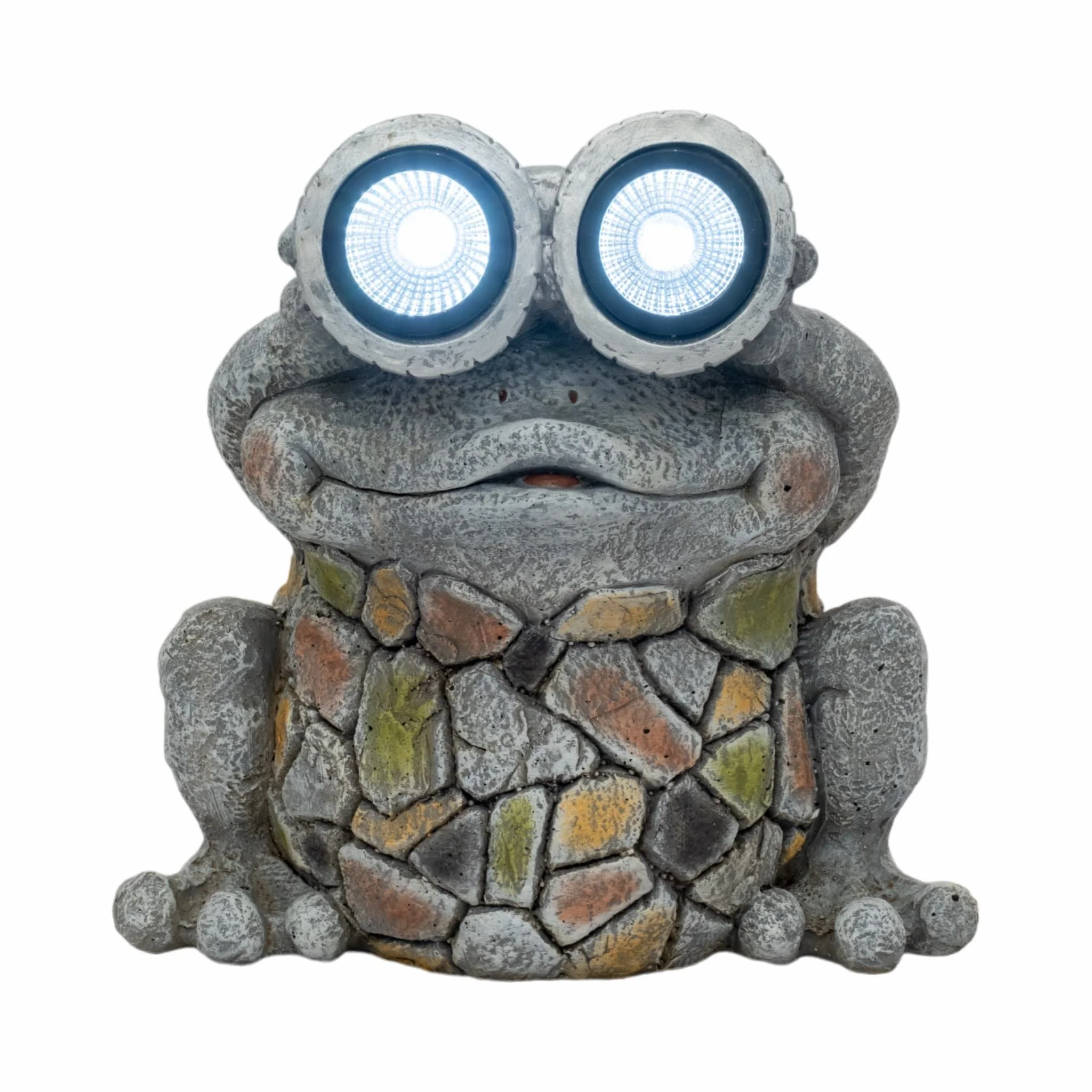 12" Frog With Solar Goggles, Multi - Image 2