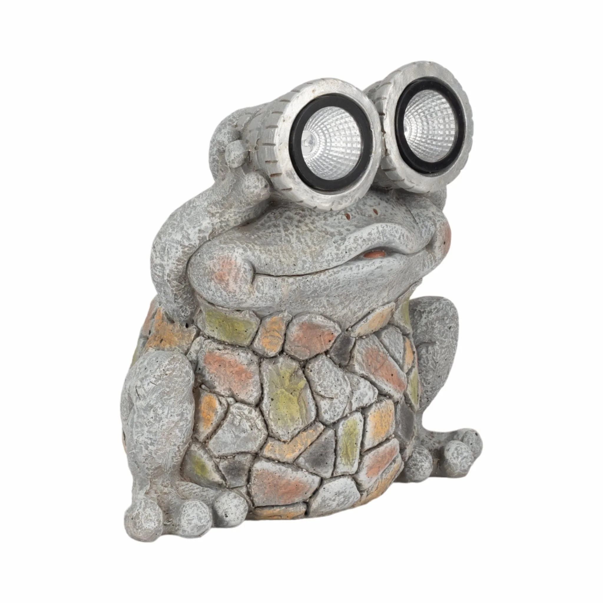 12" Frog With Solar Goggles, Multi - Image 3