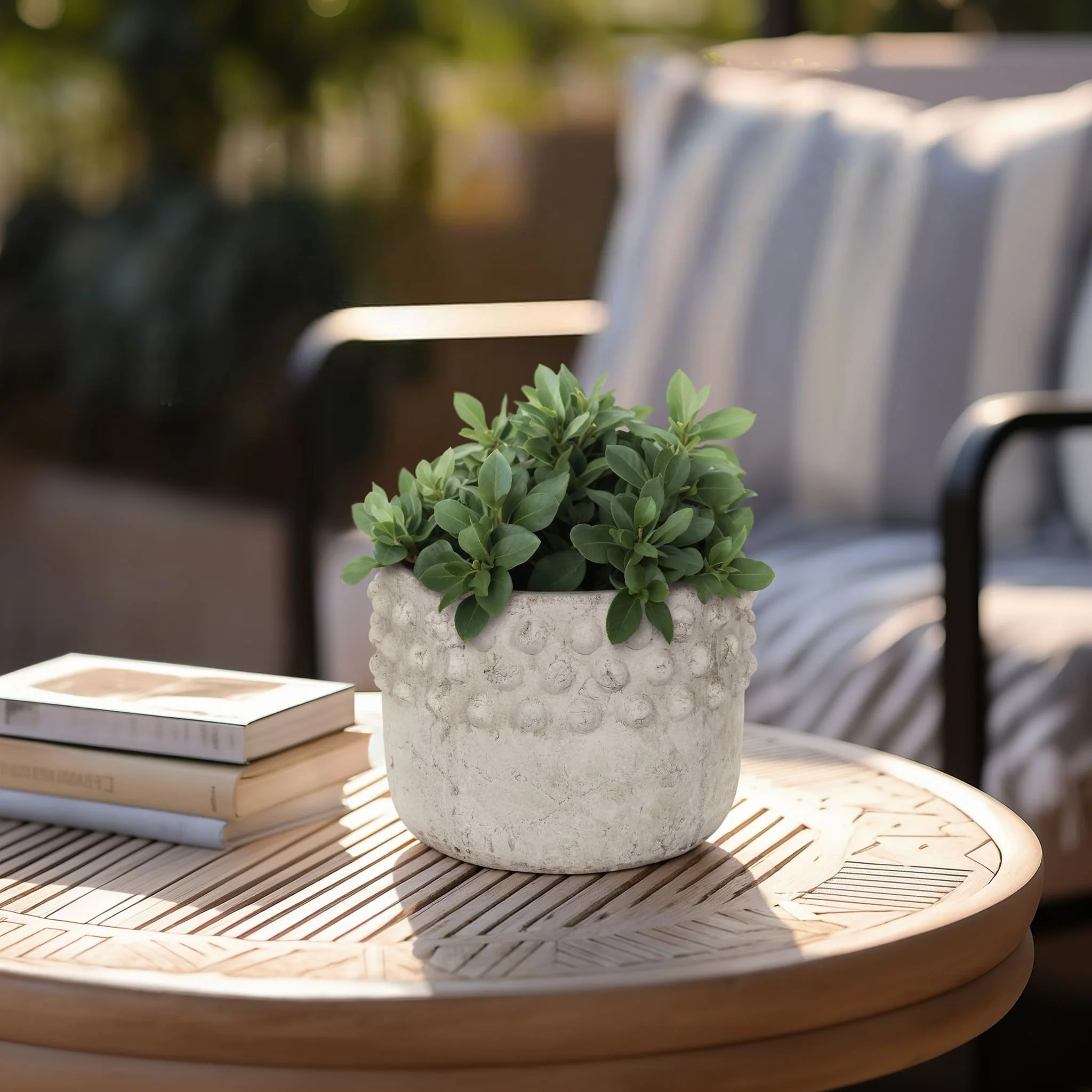 12" Half Bubble Weathered Planter, Ivor - Image 10