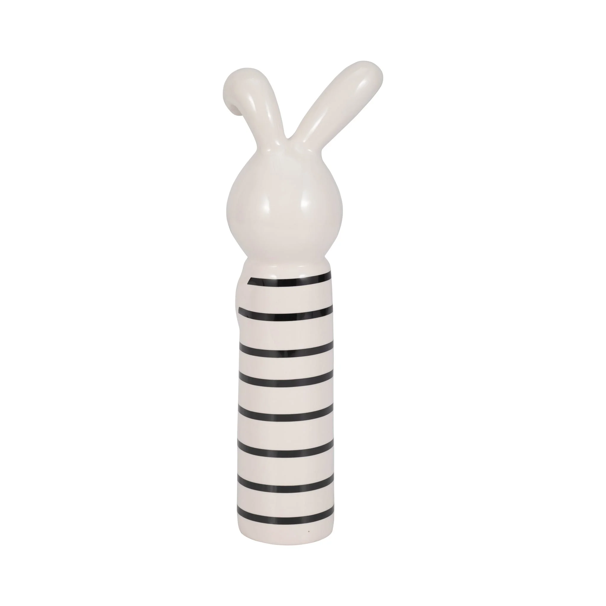 12" Lines Bunny With Gold Heart, White/black - Image 4