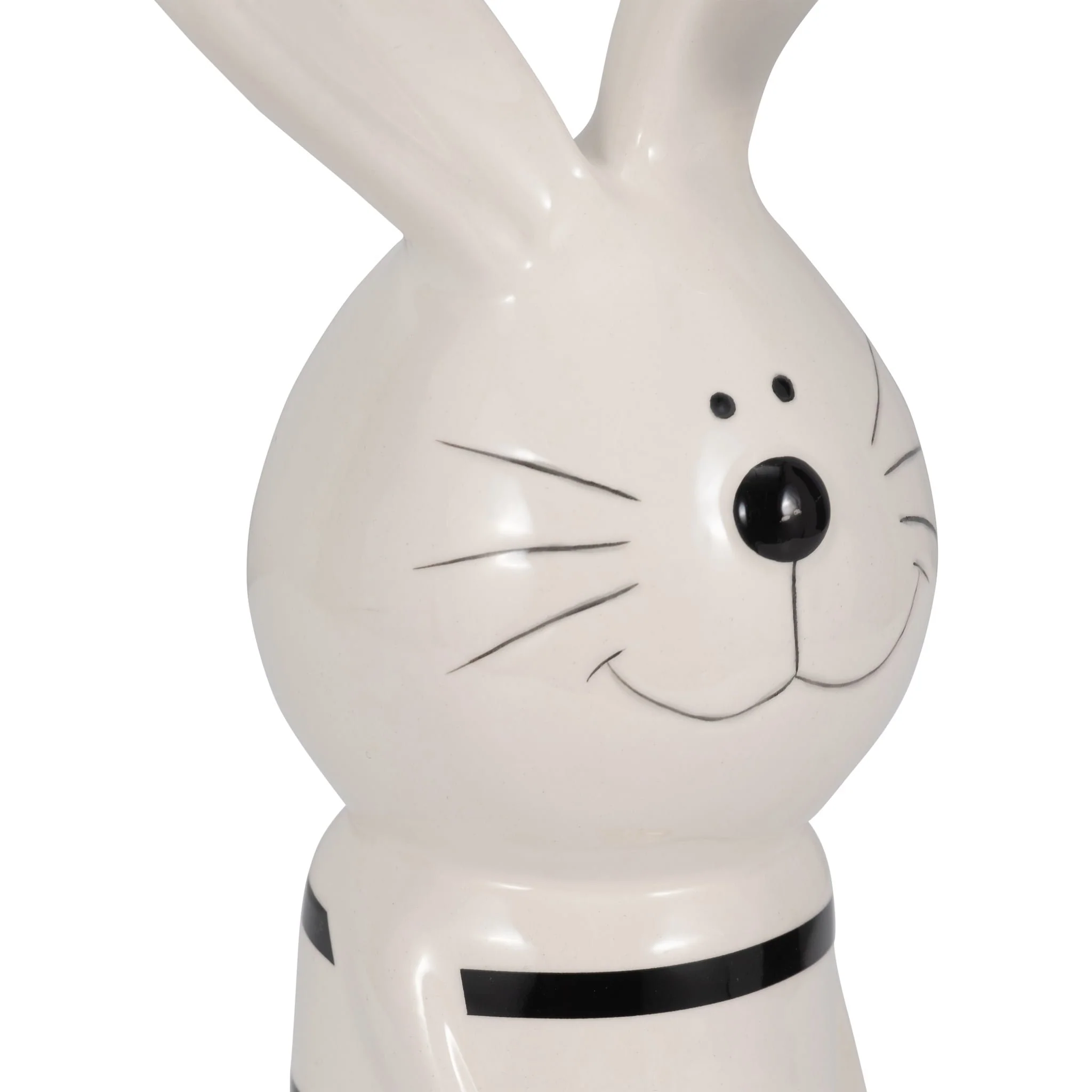 12" Lines Bunny With Gold Heart, White/black - Image 5