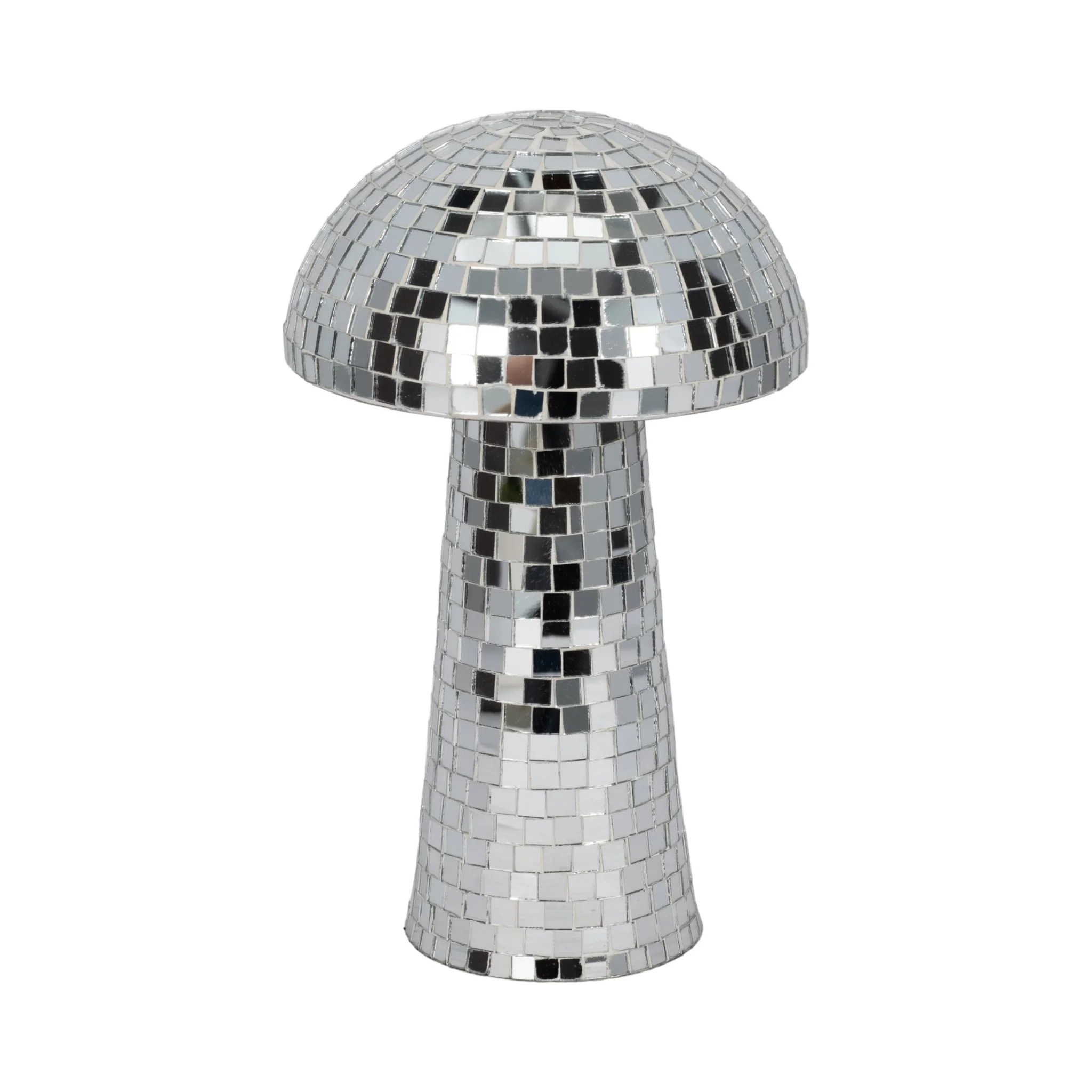 12" Mosaic Mushroom, Silver - Image 2