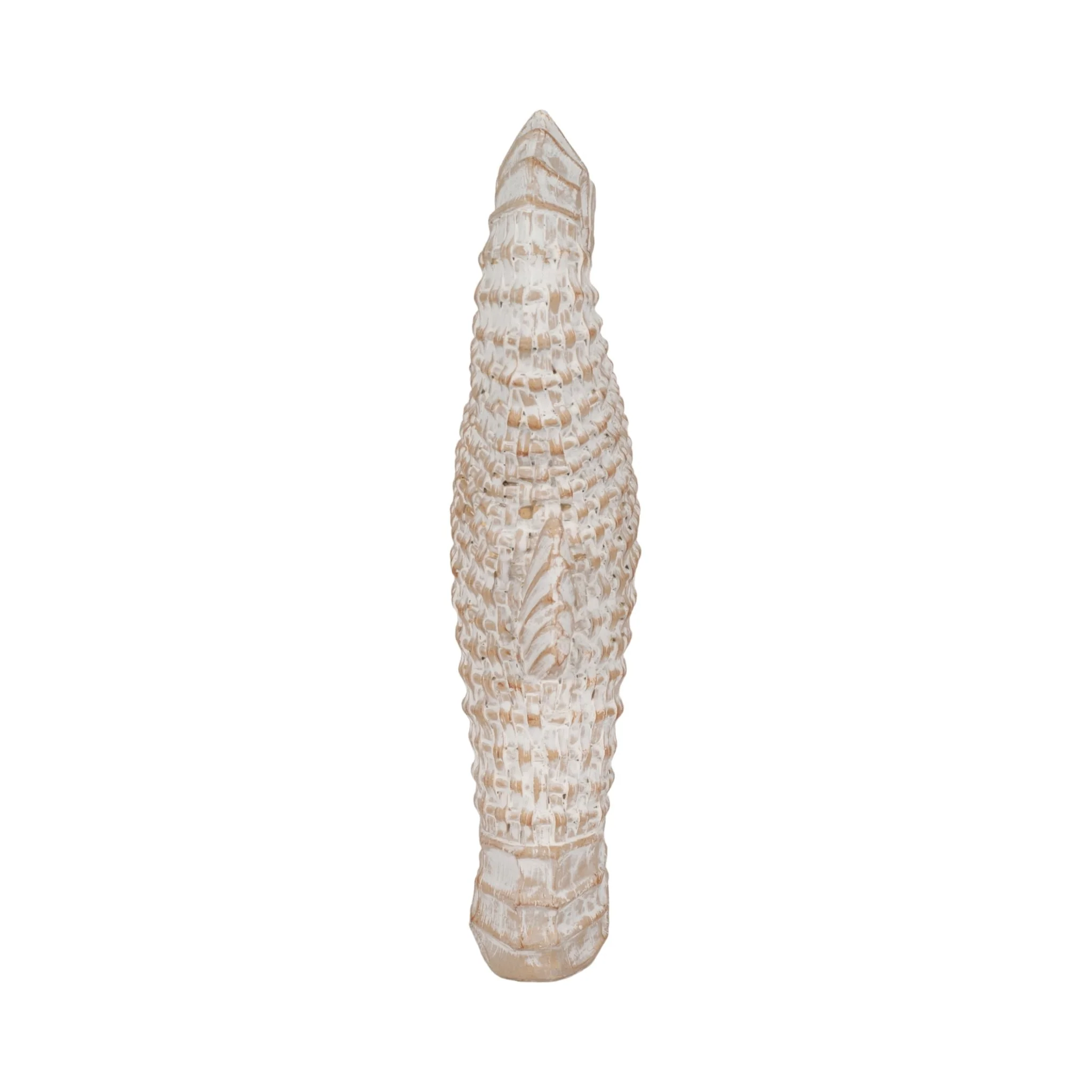 12" Resin Wicker Seahorse, White - Image 4
