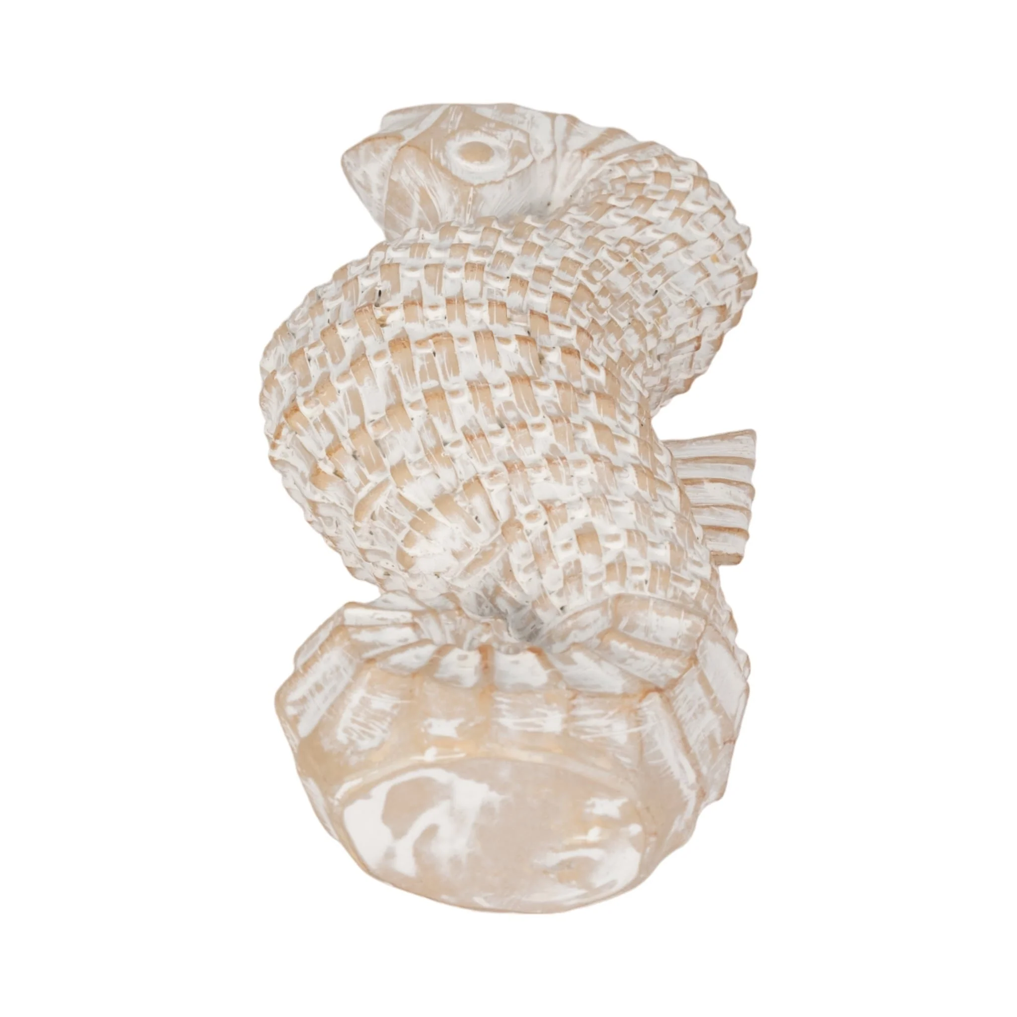 12" Resin Wicker Seahorse, White - Image 7