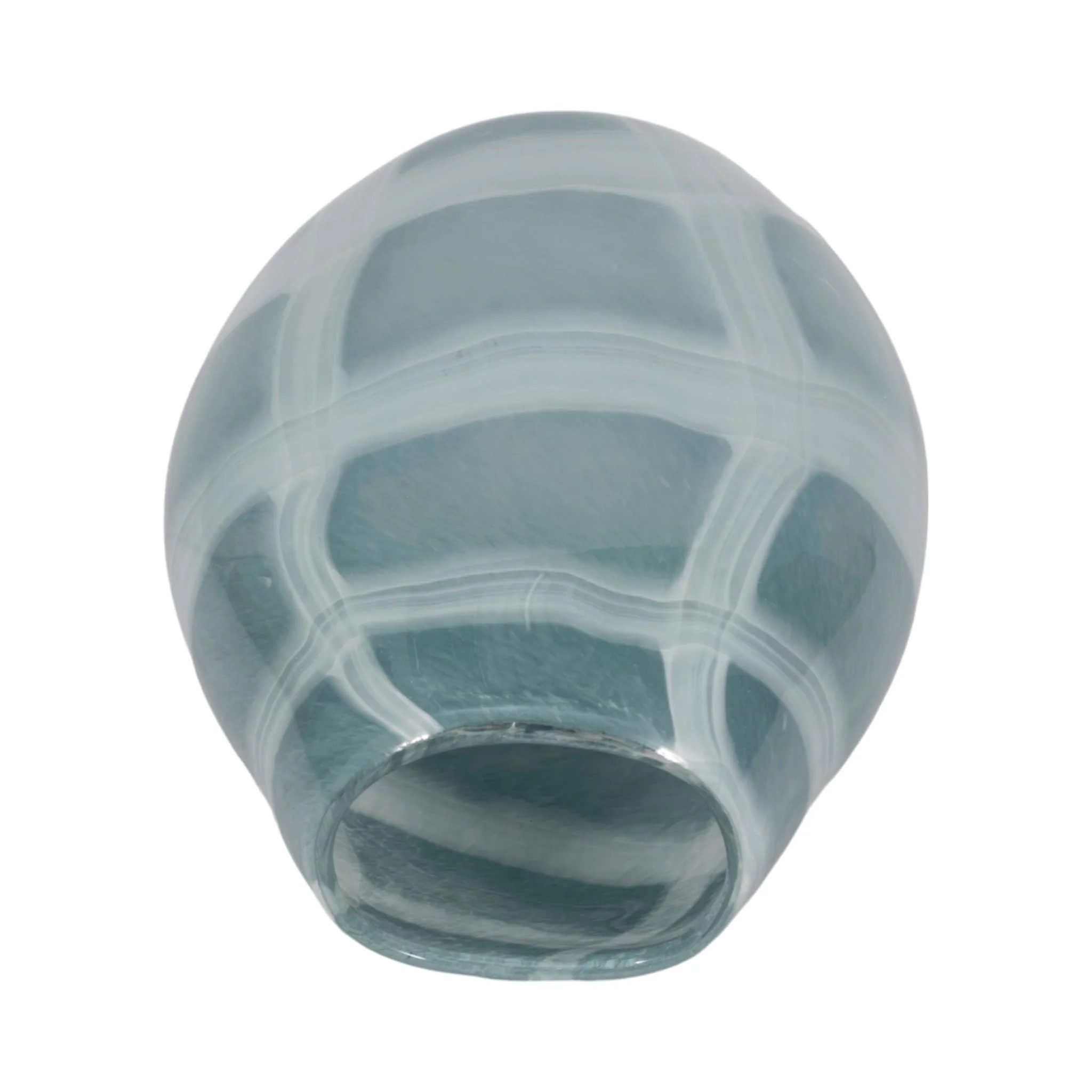 12" Slim Swirled Vase, Blue/white - Image 6