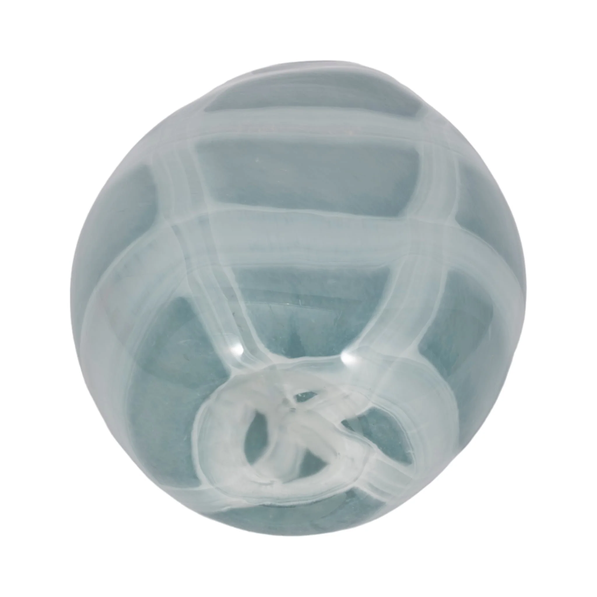 12" Slim Swirled Vase, Blue/white - Image 7