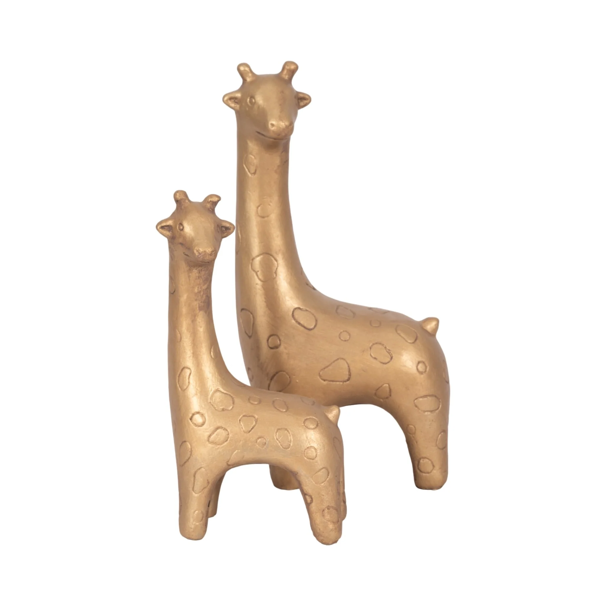 12" Standing Giraffe, Gold - Image 8