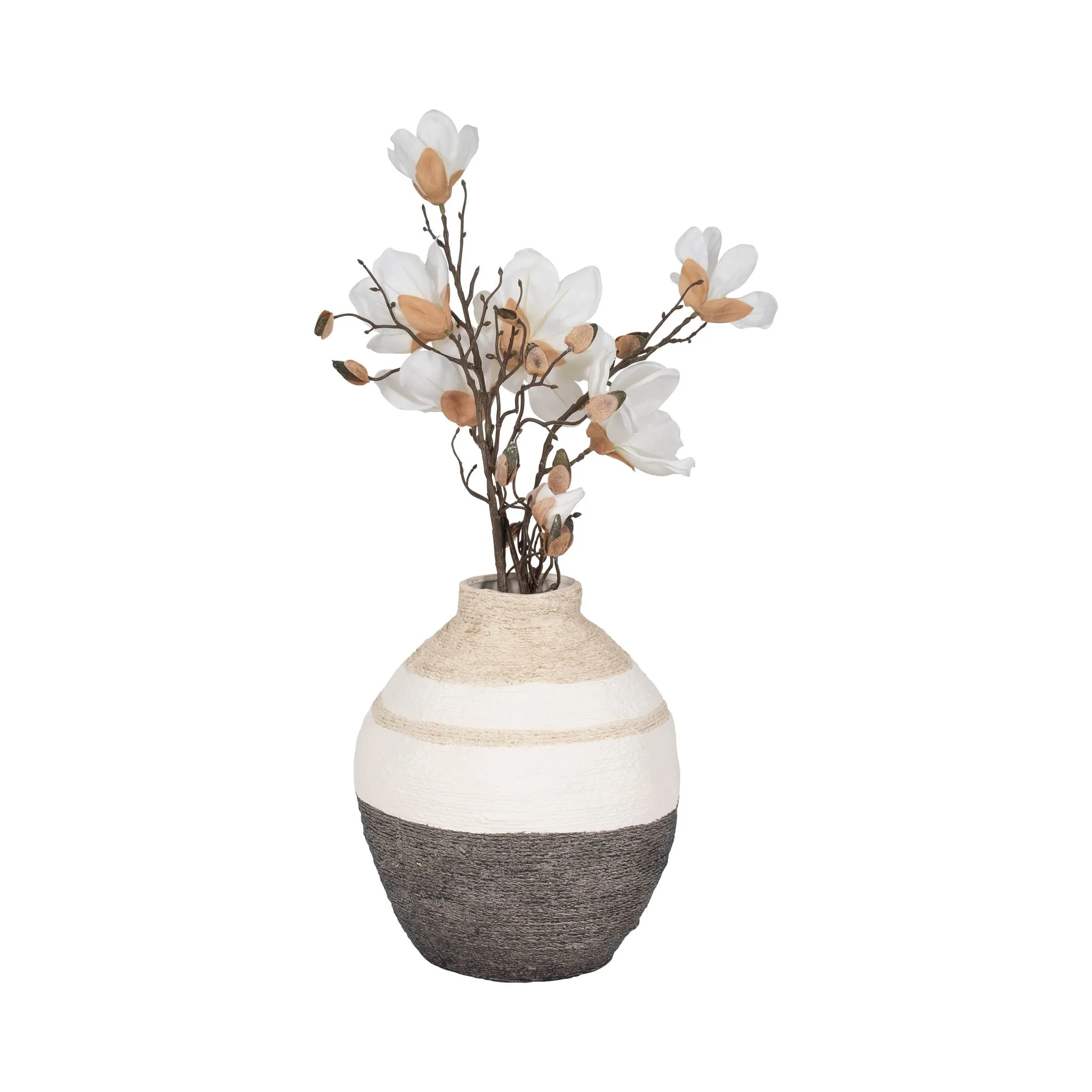 12" Striped Woven Textured Vase, Multi - Image 2