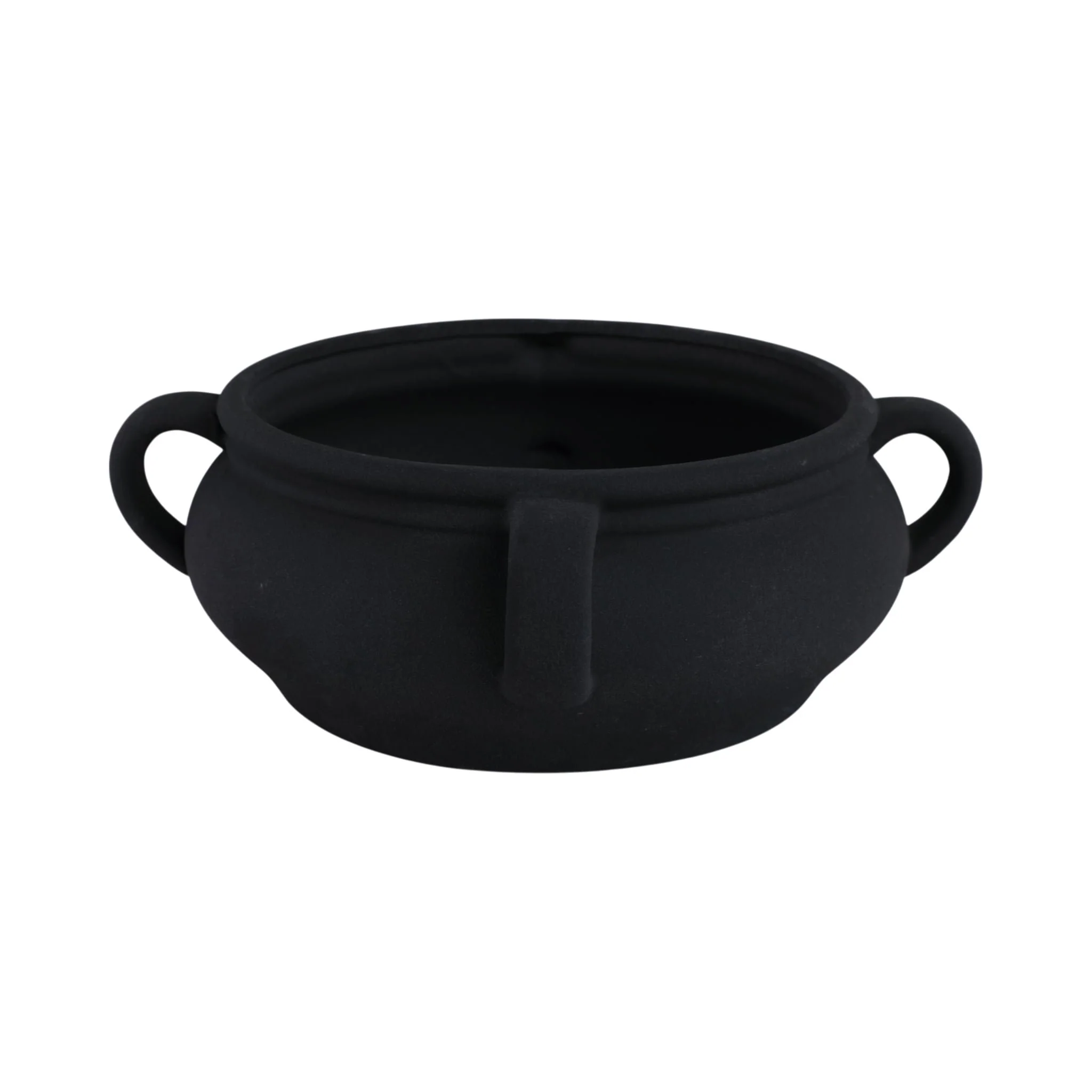 12" Textured Bowl With Handles, Black - Image 4
