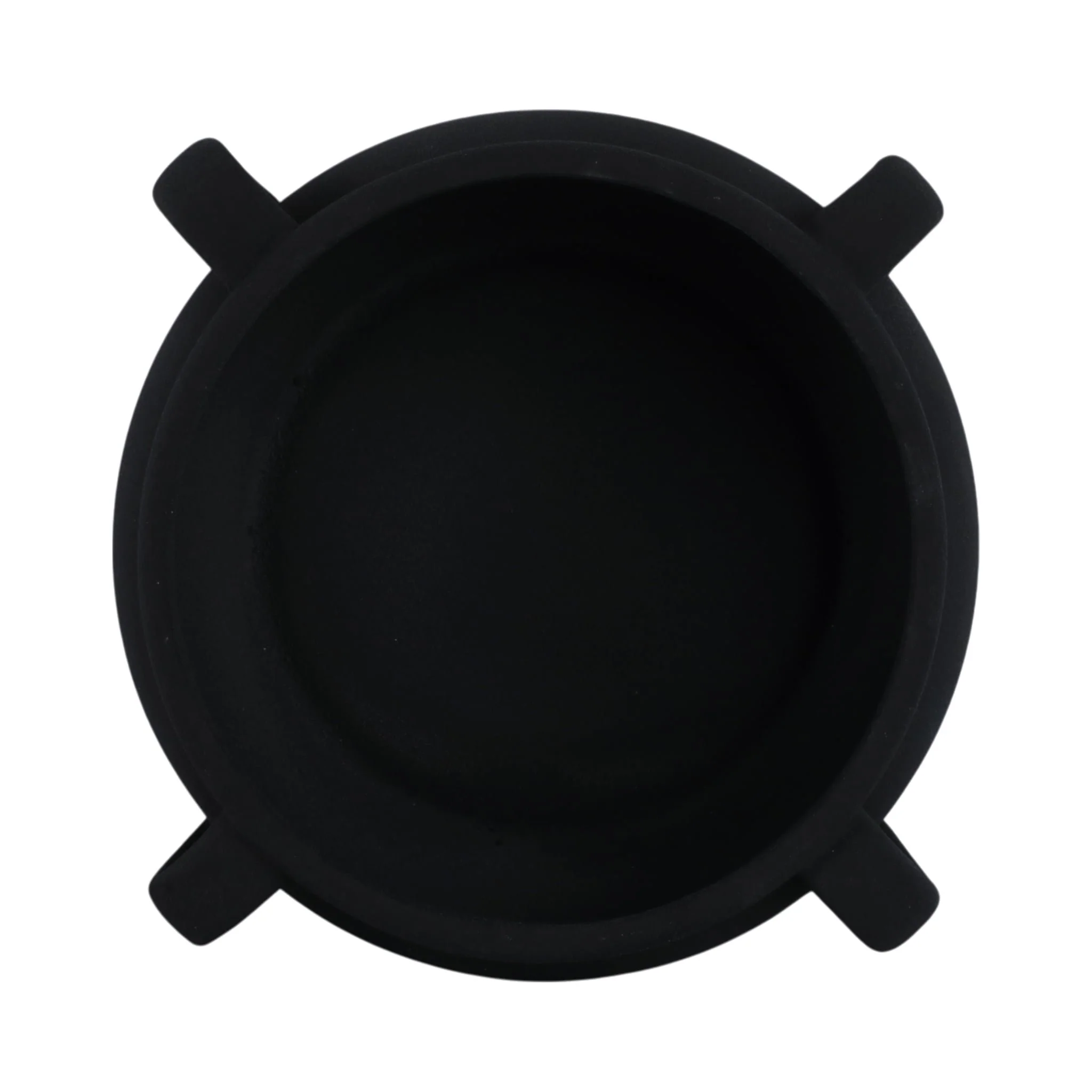 12" Textured Bowl With Handles, Black - Image 6