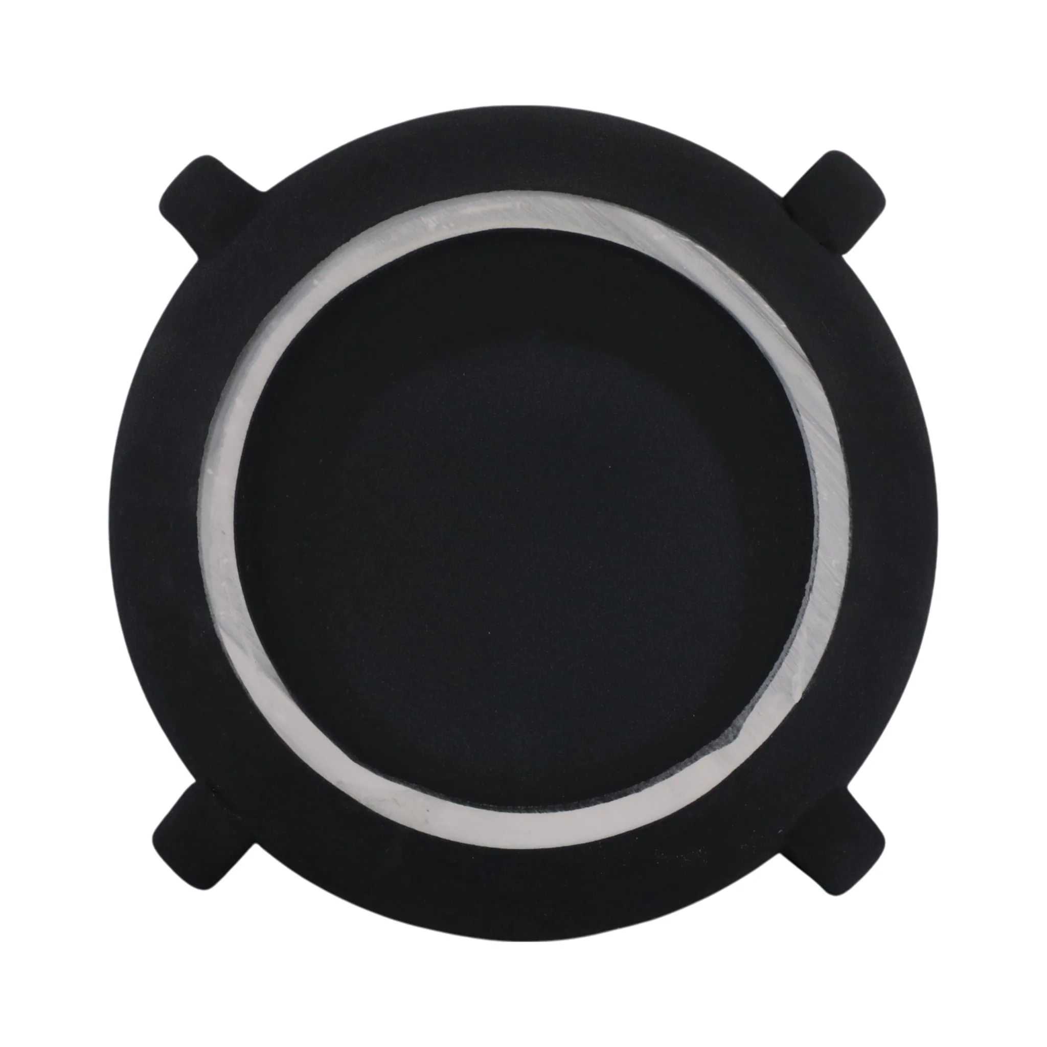 12" Textured Bowl With Handles, Black - Image 7