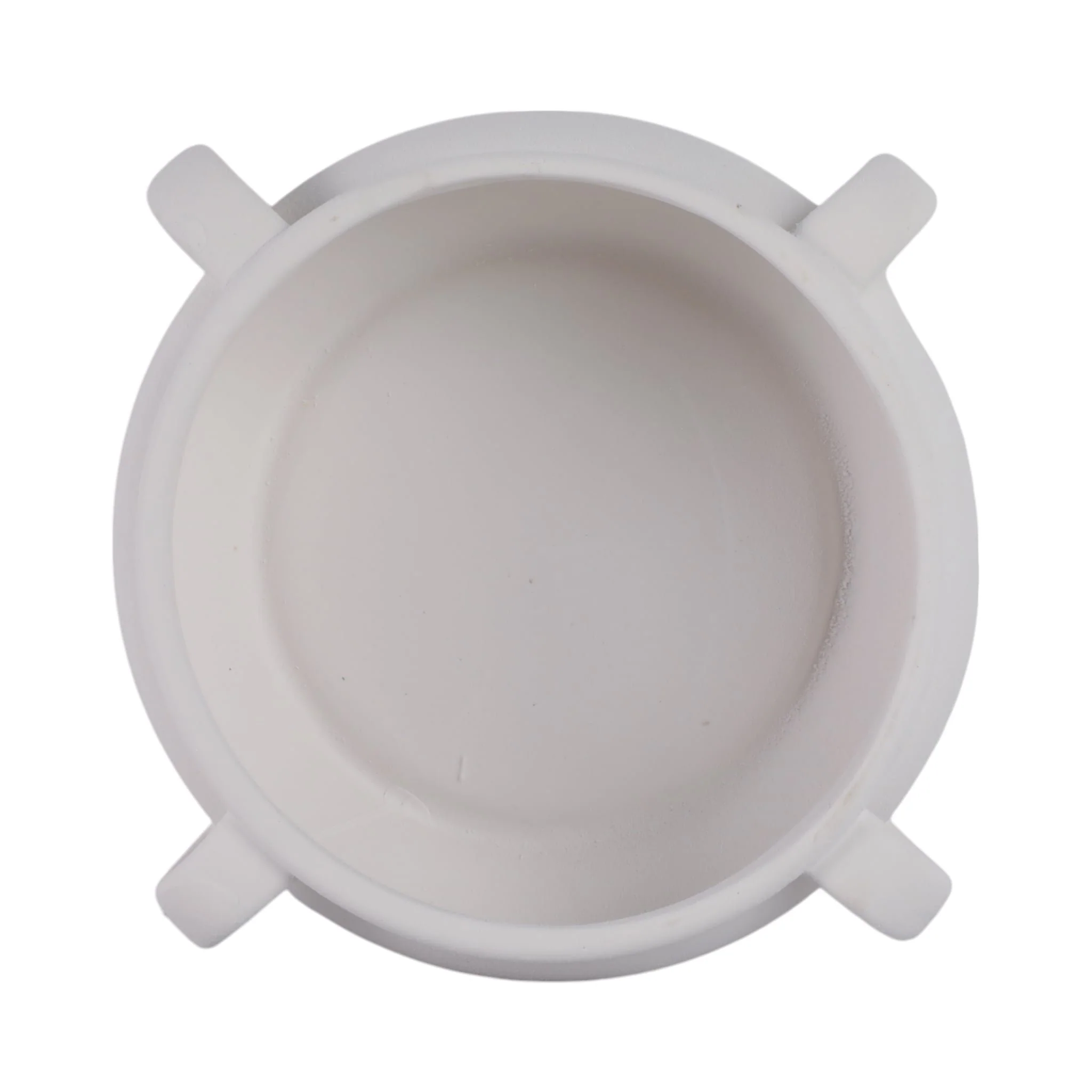 12" Textured Bowl With Handles, White - Image 6