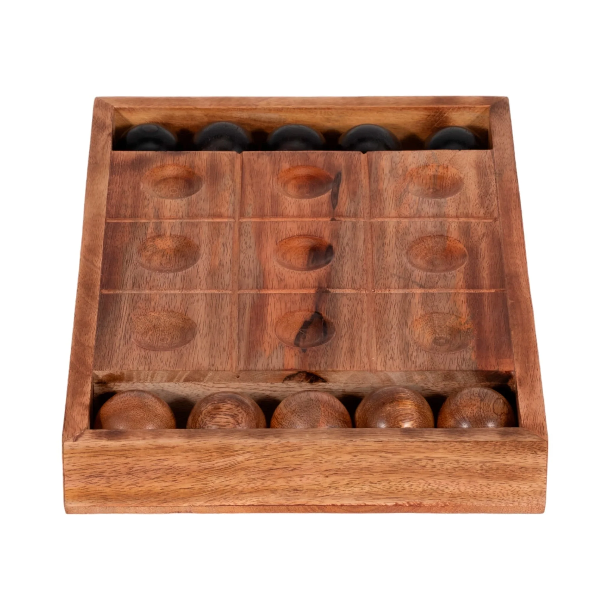 12" Tic Tac Toe With Orbs, Brown - Image 4