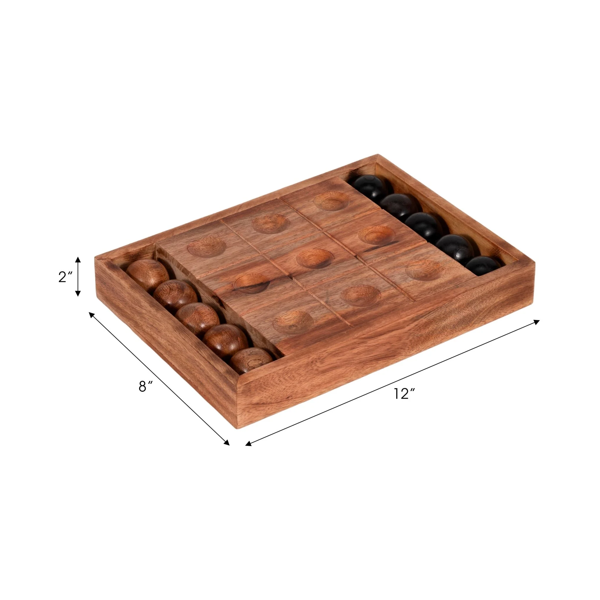 12" Tic Tac Toe With Orbs, Brown - Image 8
