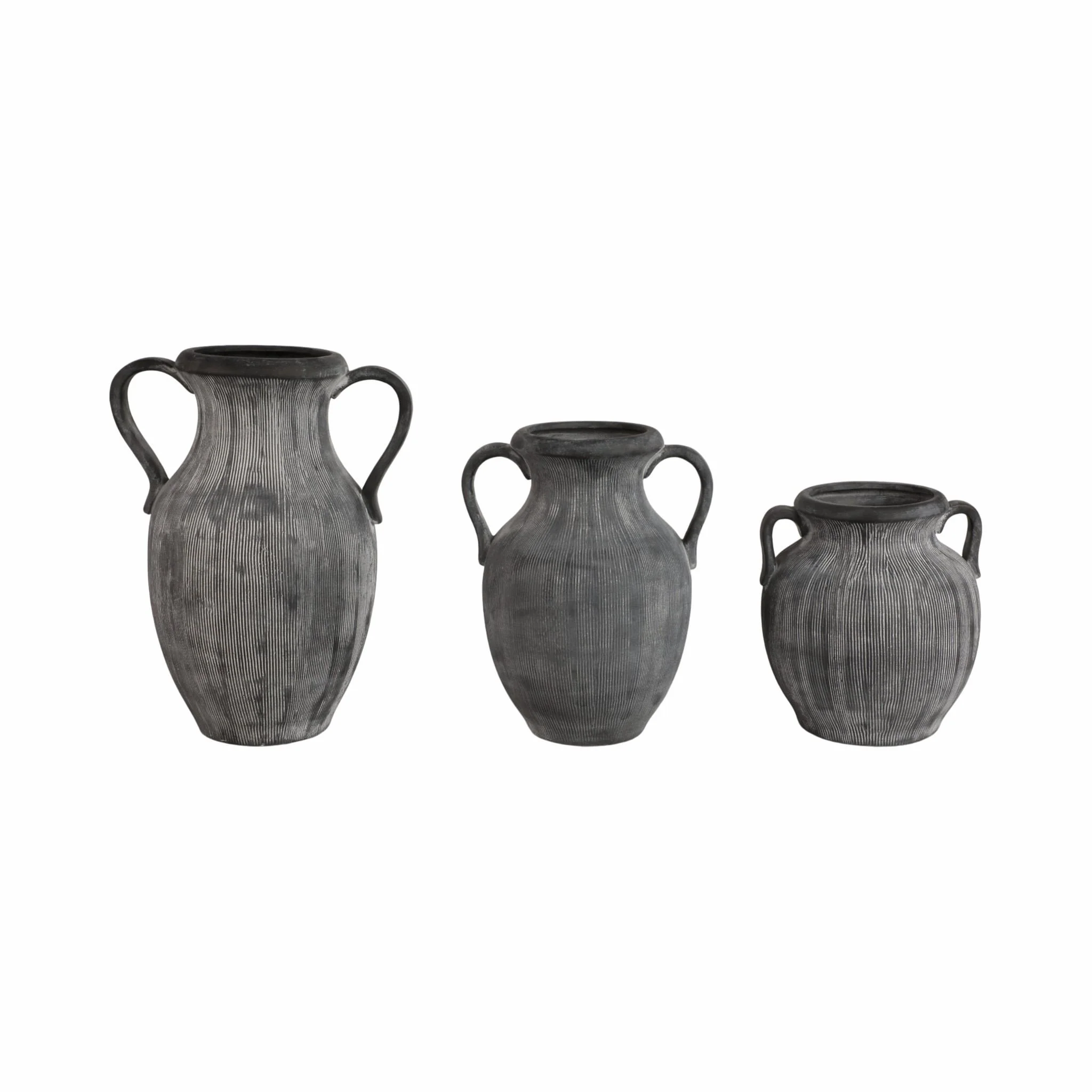 12" Weathered Jug With Handles, Black - Image 8