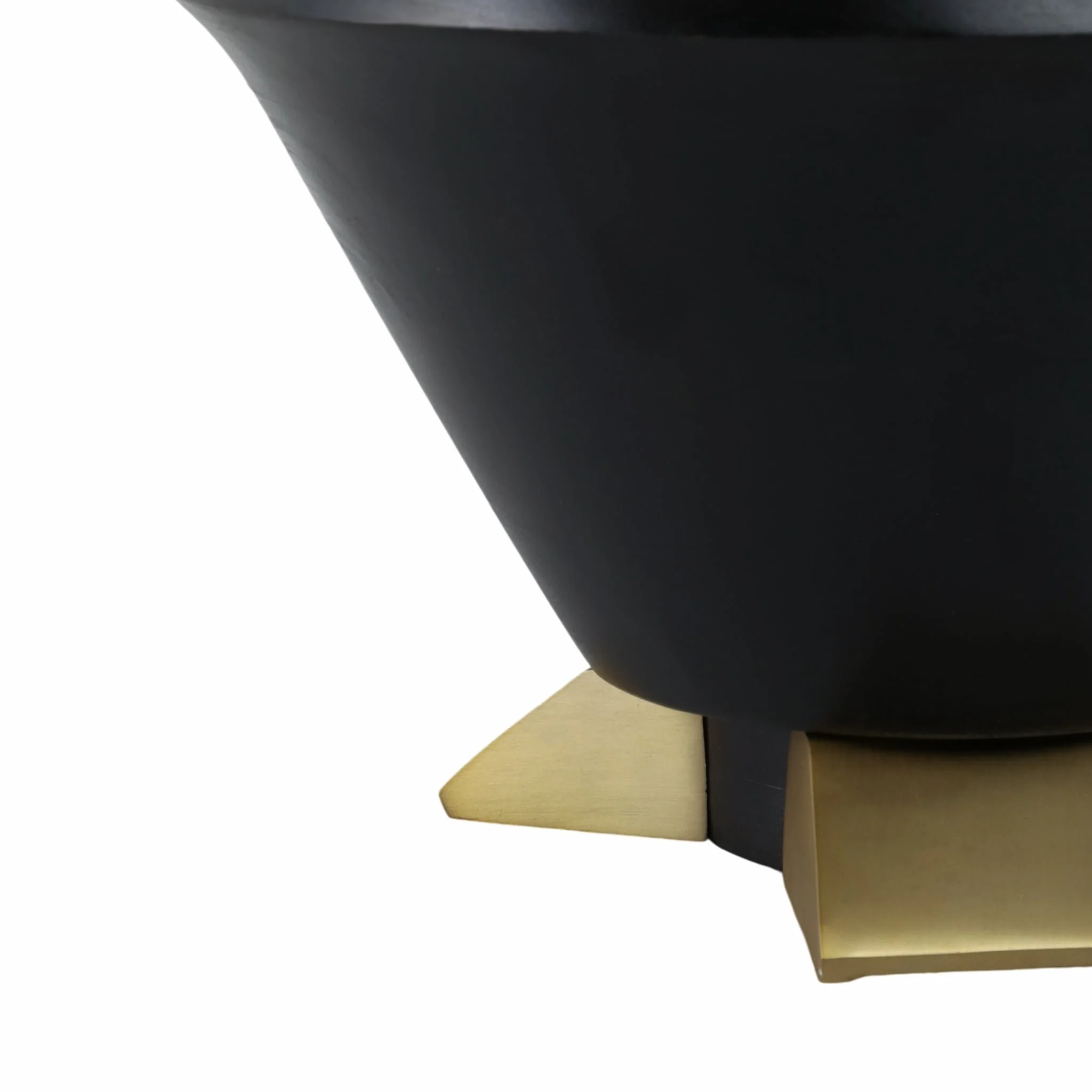 12" Wooden Bowl W/ Metal Legs, Black - Image 5