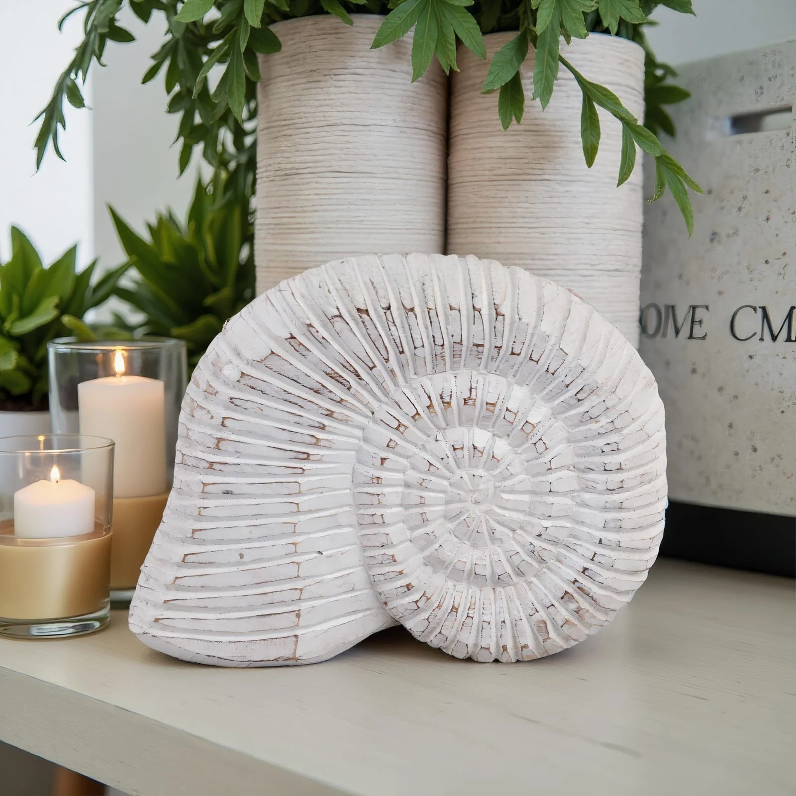 12" Wooden Snail Decor, Wht - Image 10