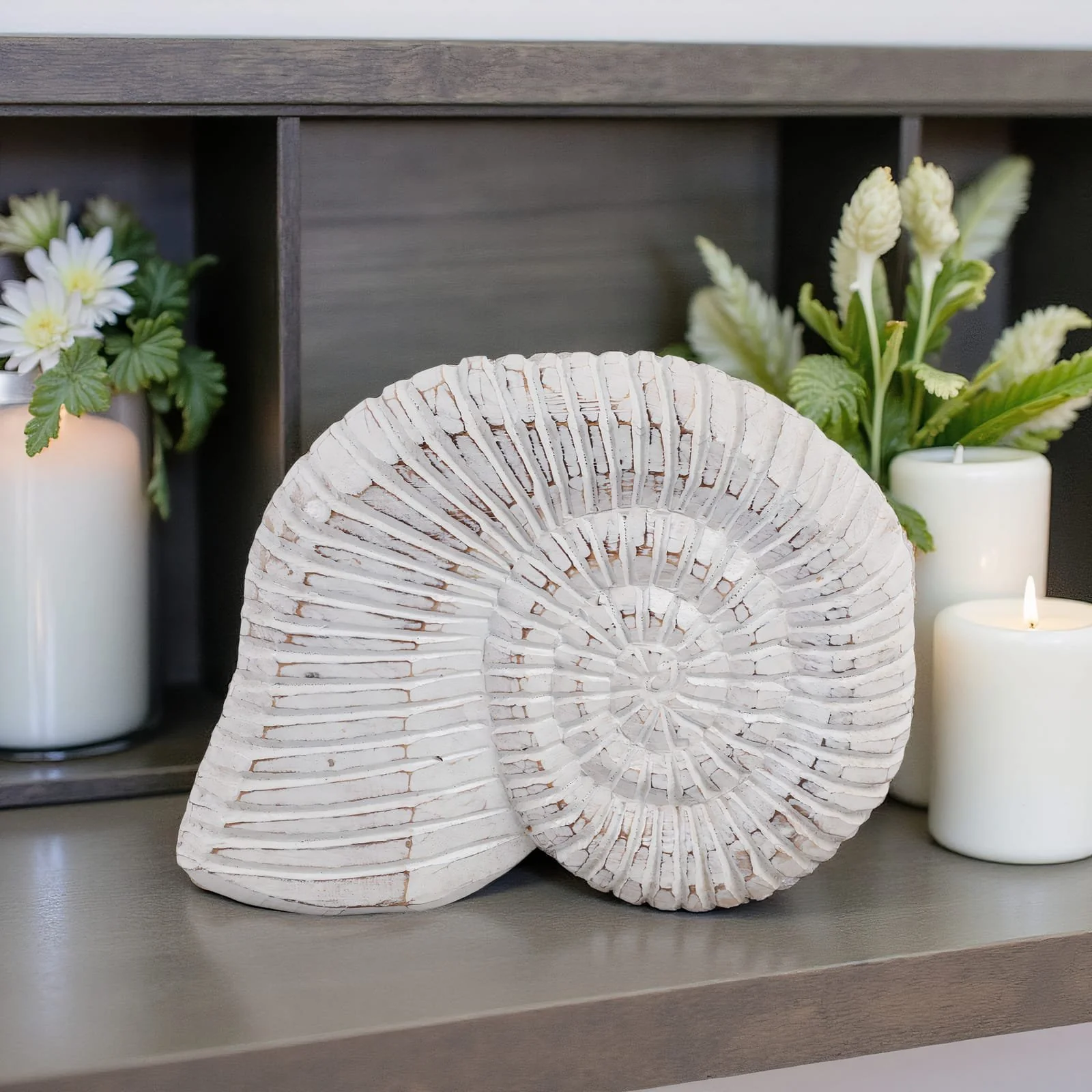 12" Wooden Snail Decor, Wht - Image 11