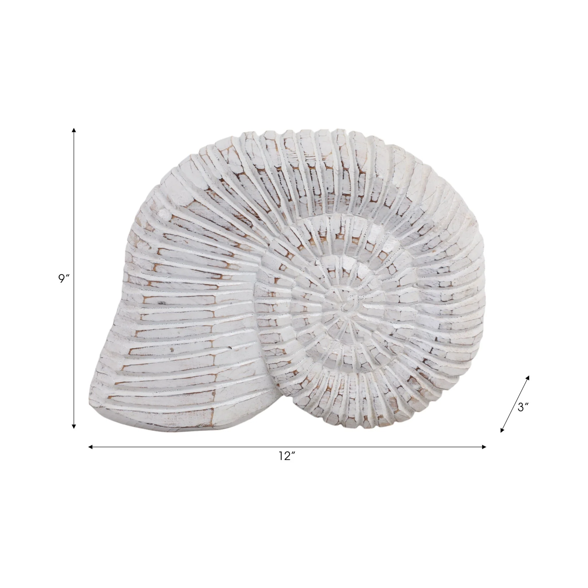 12" Wooden Snail Decor, Wht - Image 8