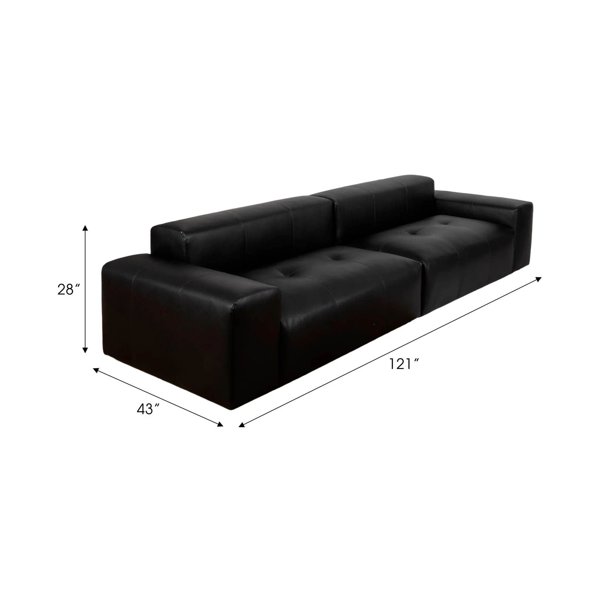 121" Lounge Ii Sofa, Black 2bx - Image 9