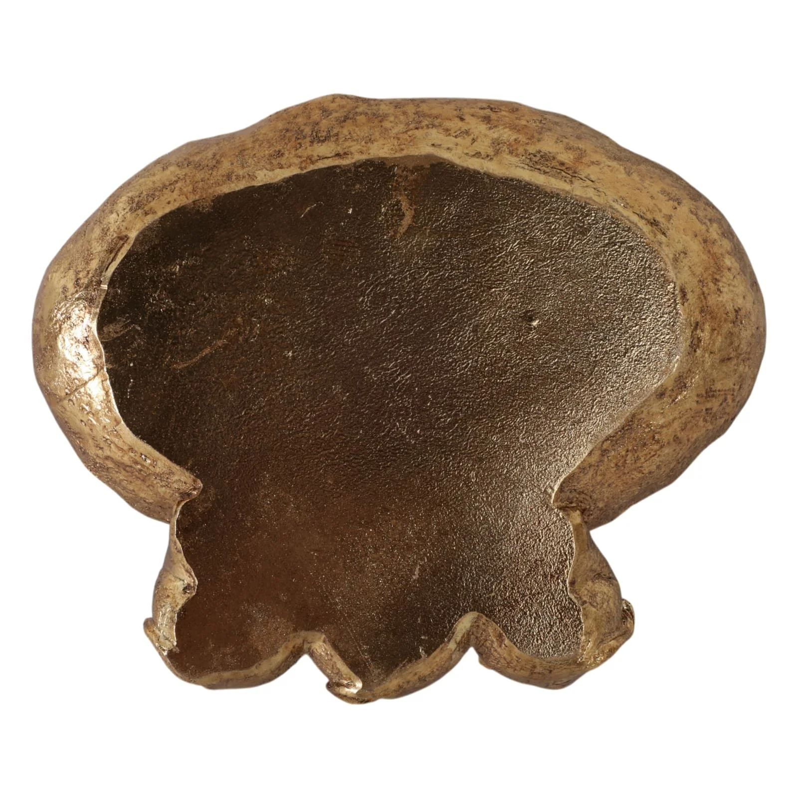 12x10" Bowl With 3 Elephants, Gold - Image 7