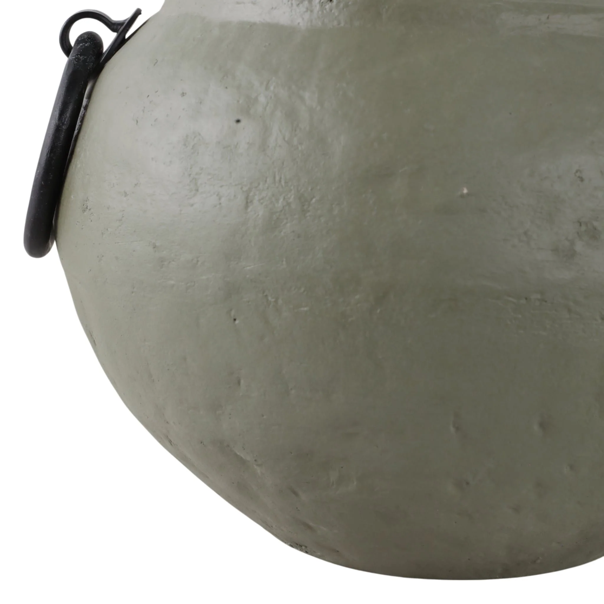 12x10" Ecomix Vase With Metal Handles, Green/ Blk - Image 5