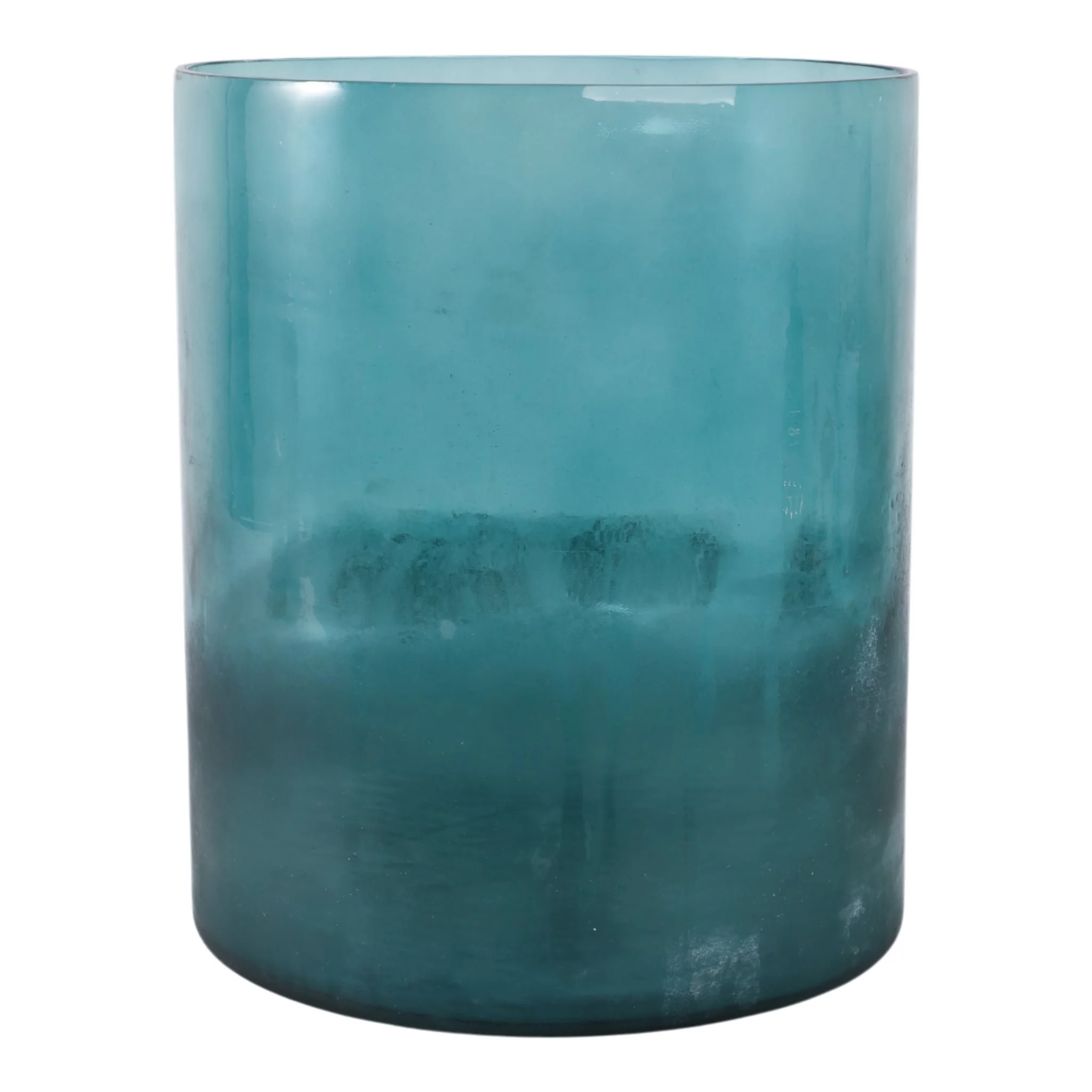 12x10" Frosted Bottom Hurricane, Blue - Image 3