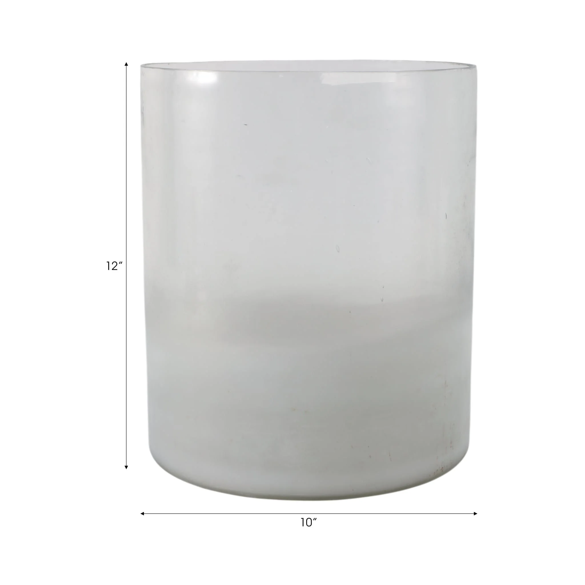12x10" Frosted Bottom Hurricane, Clear - Image 8