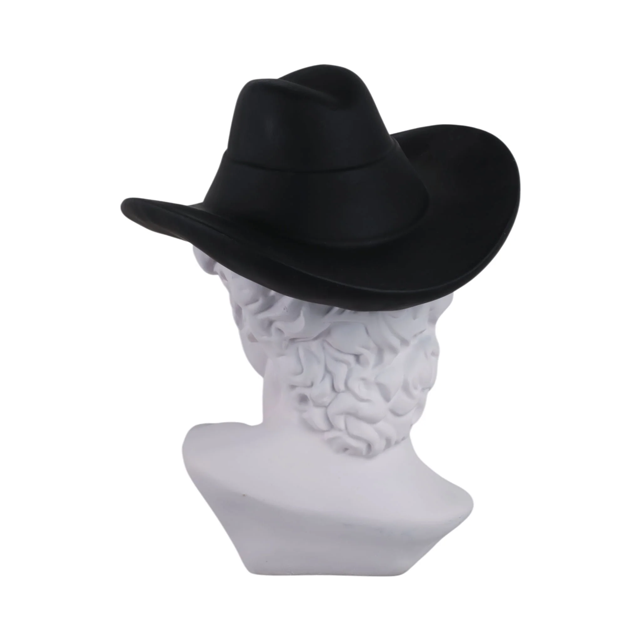 12x10" Greek God With Cowboy Hat, White/black - Image 4
