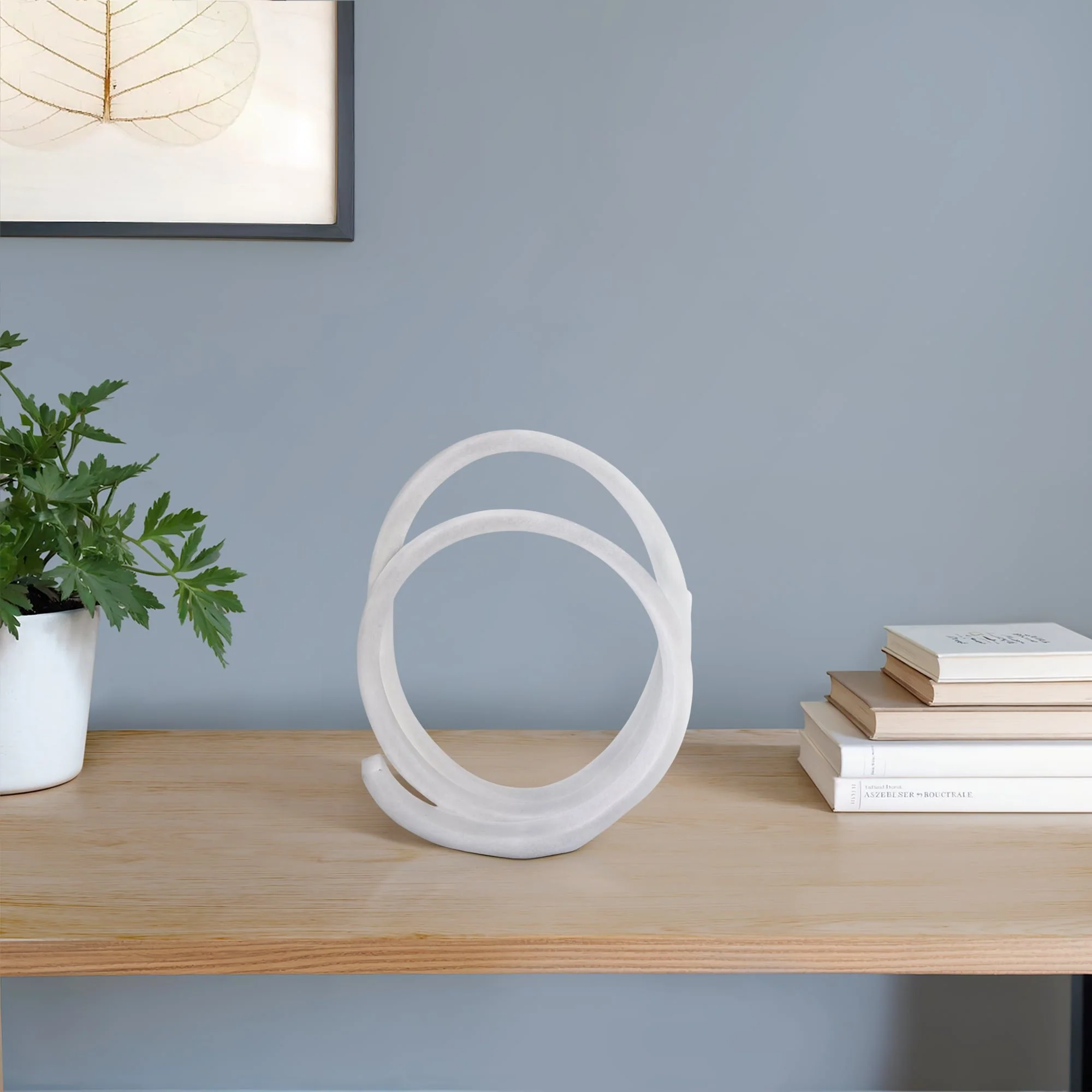 12x10" Loopy Resin Object, White - Image 10