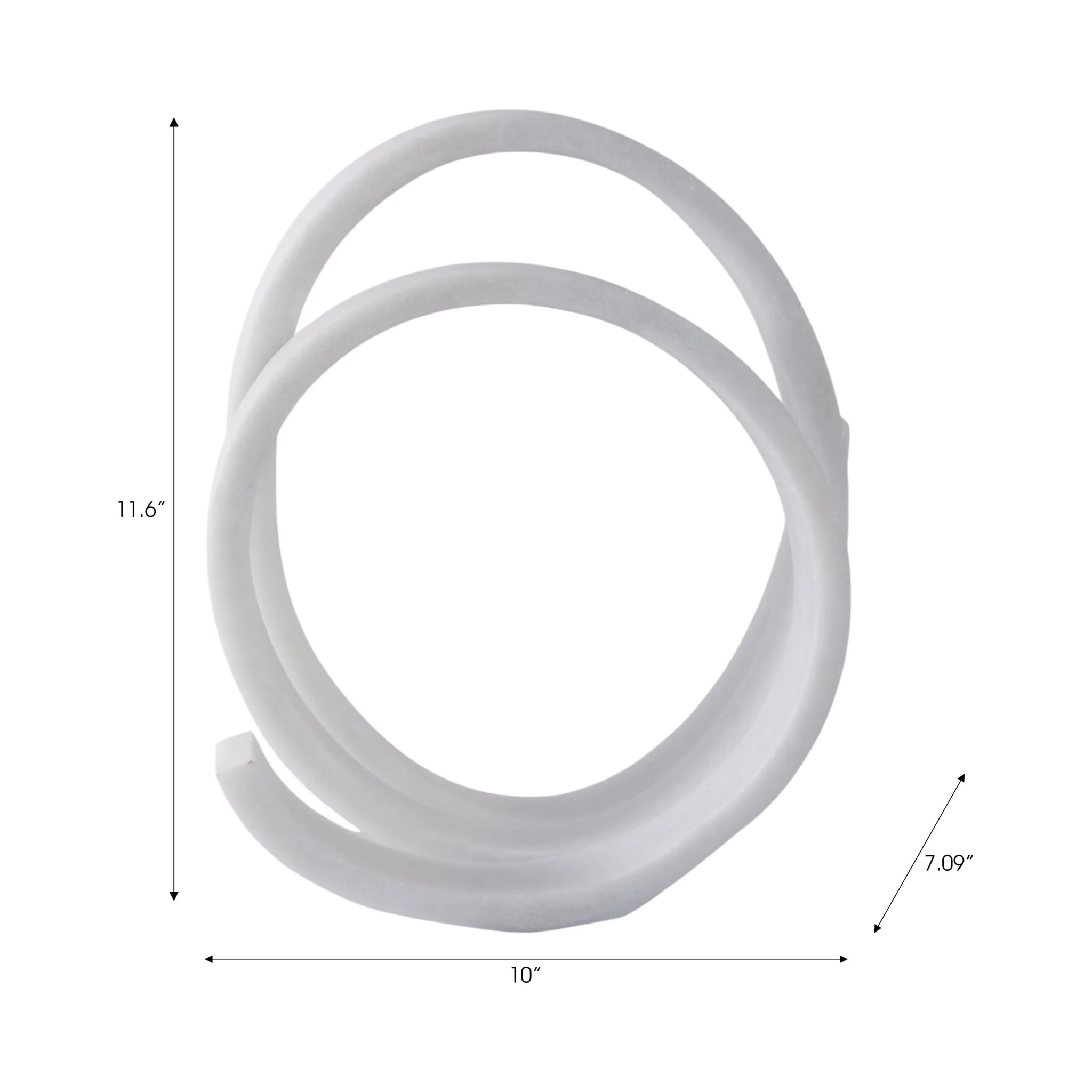 12x10" Loopy Resin Object, White - Image 8