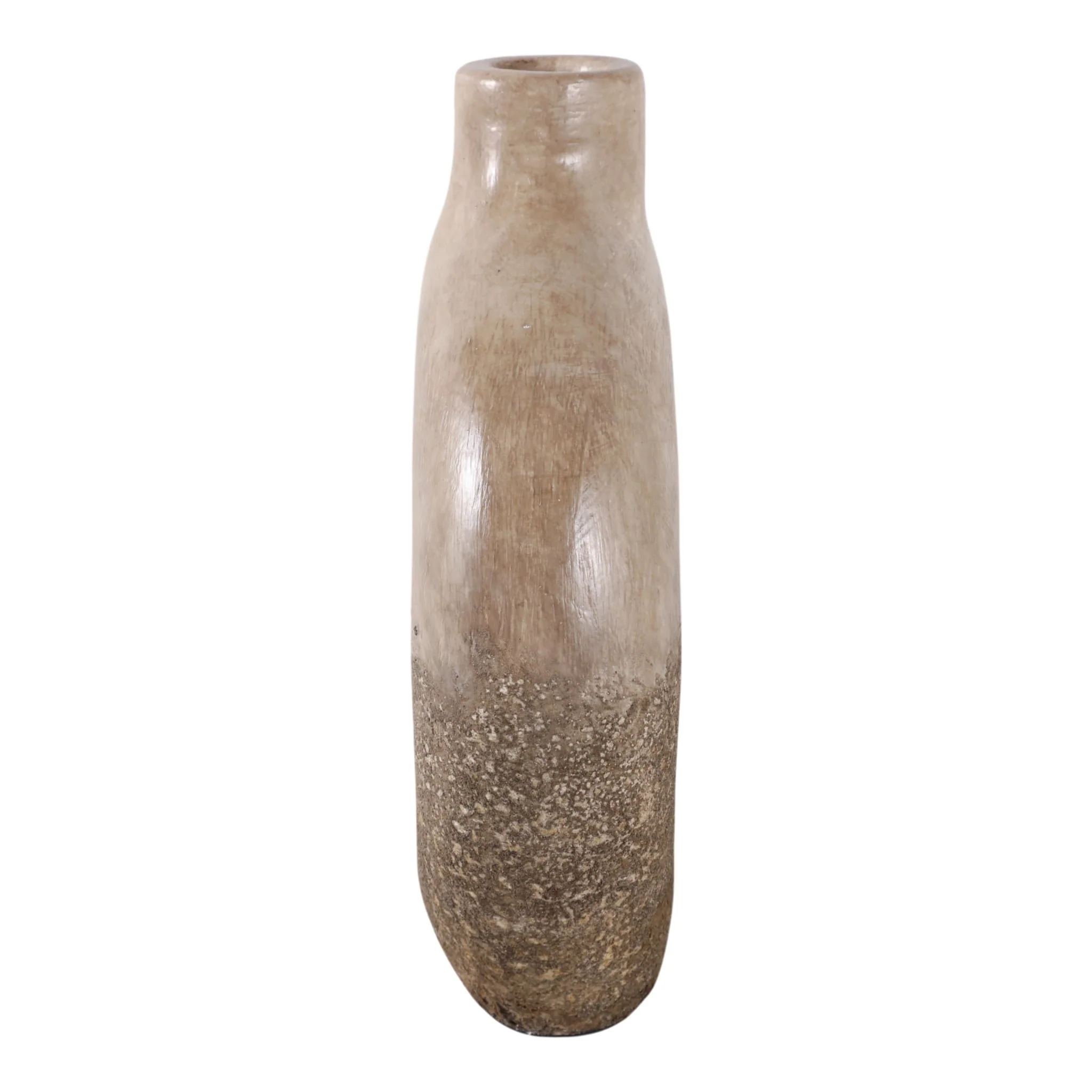 12x10" Open Cut-out Terracotta Vase, Ivory Multi - Image 3