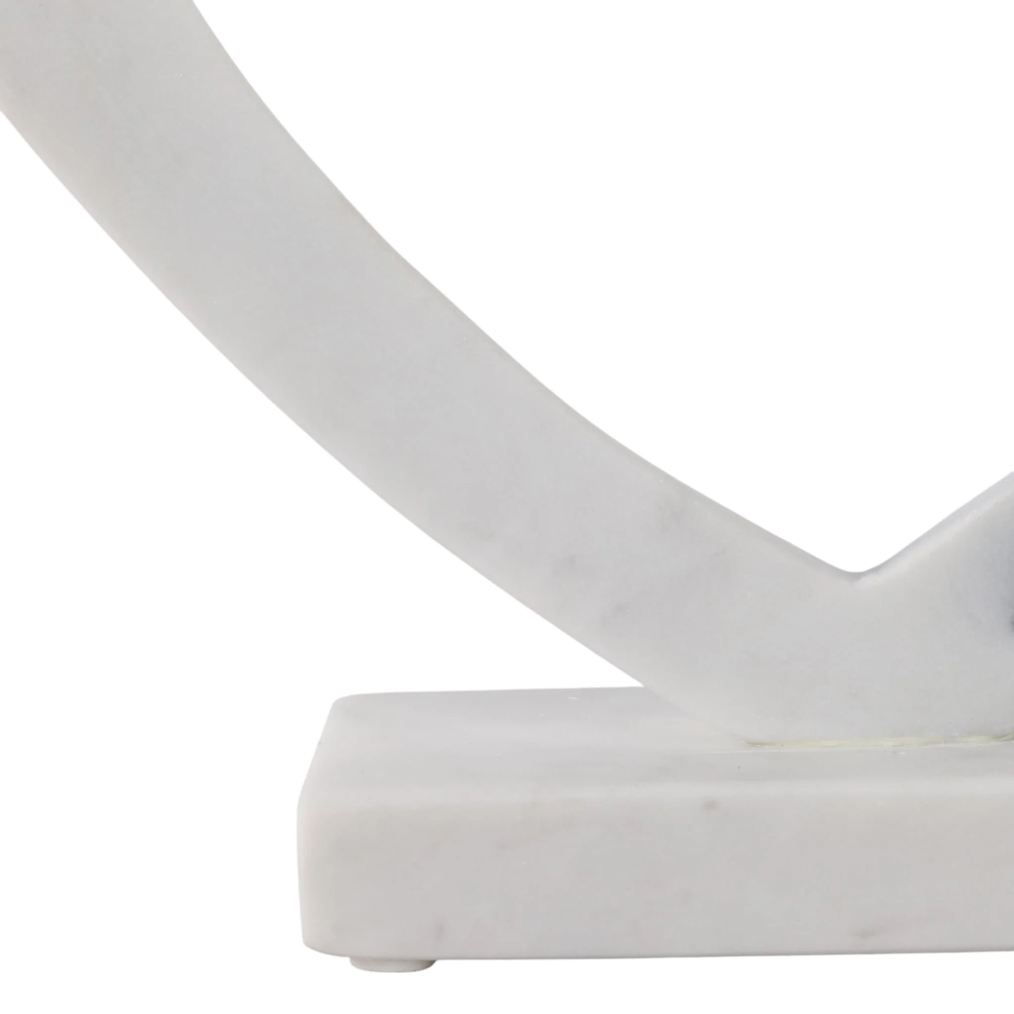 12x11" Open Heart Marble Sculpture, White - Image 5
