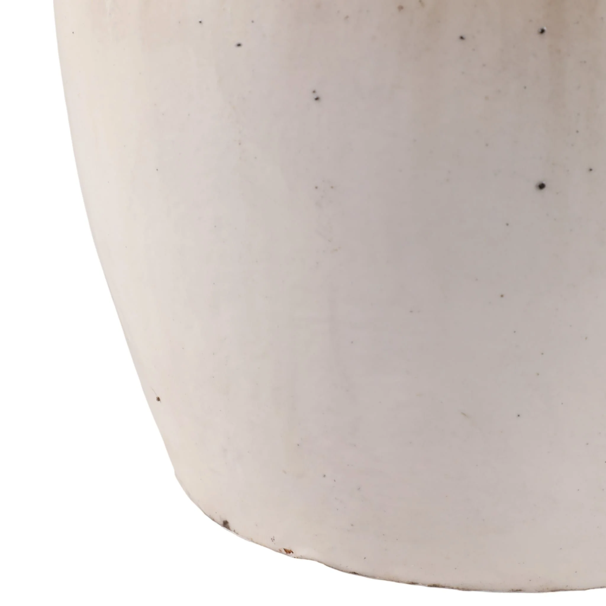 12x11" Textured Terracotta Jug Vase, Ivory/ Brown - Image 5