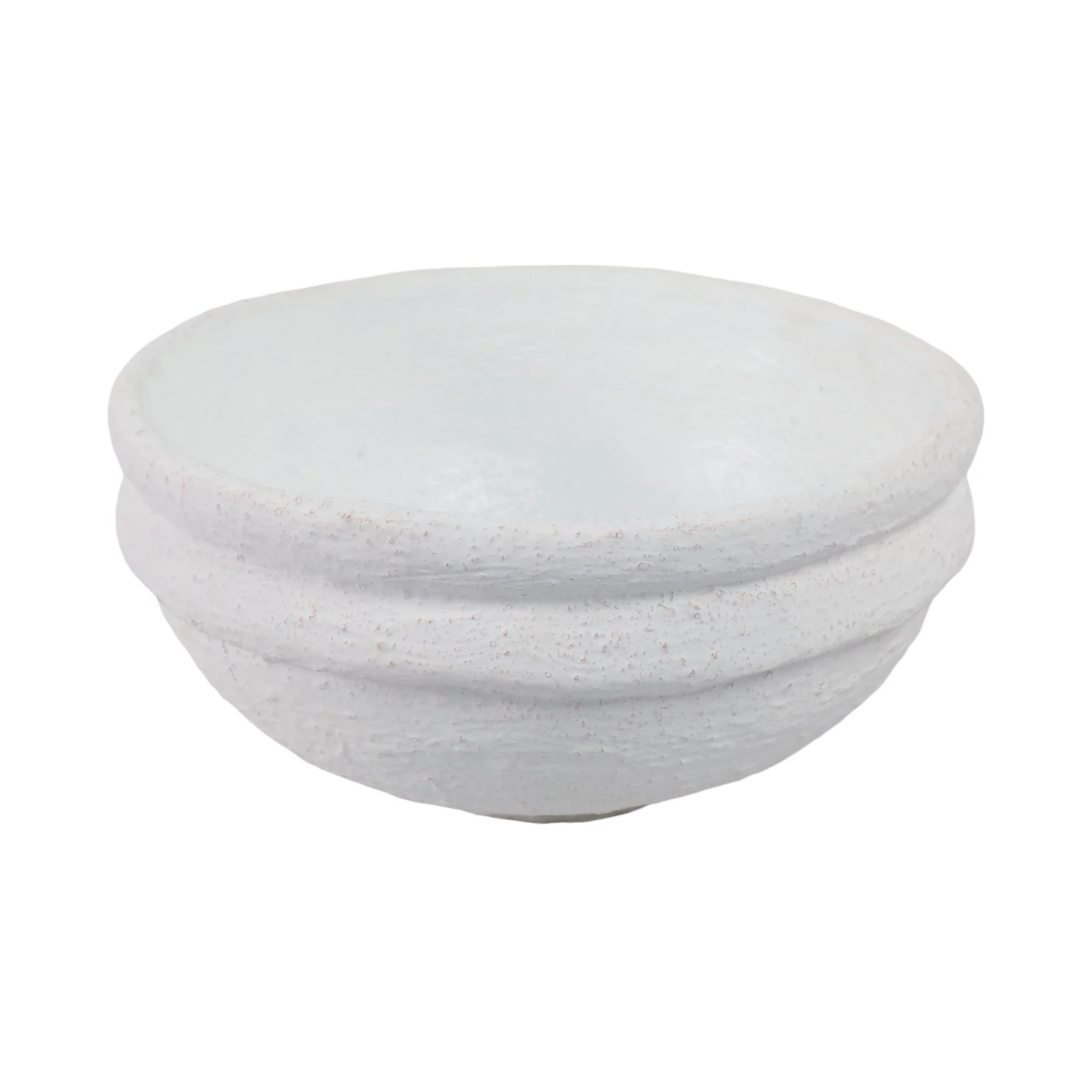 12x12" Textured Bowl, White - Image 4