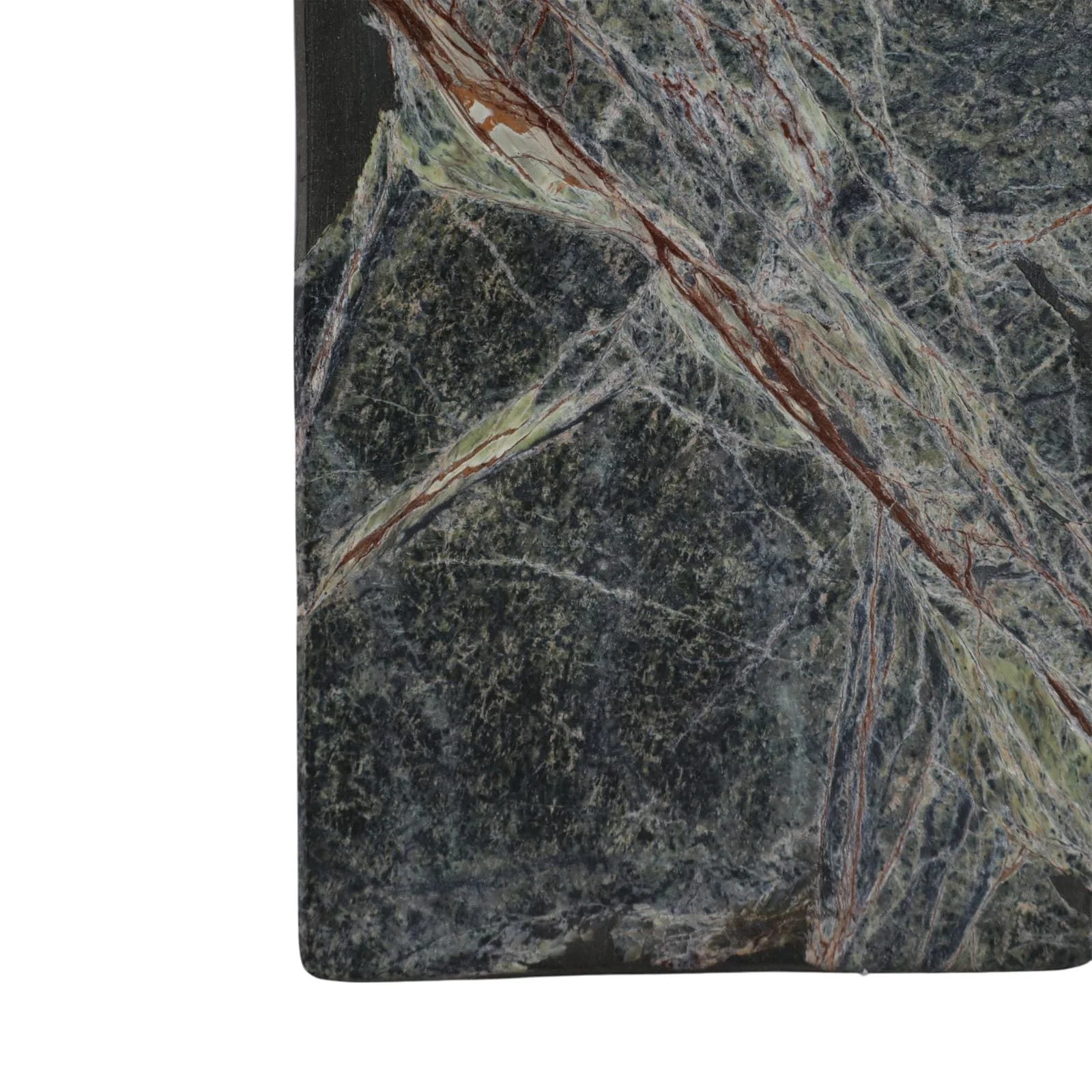 12x3" Chunky Marble Taper Holder, Forest Green - Image 5